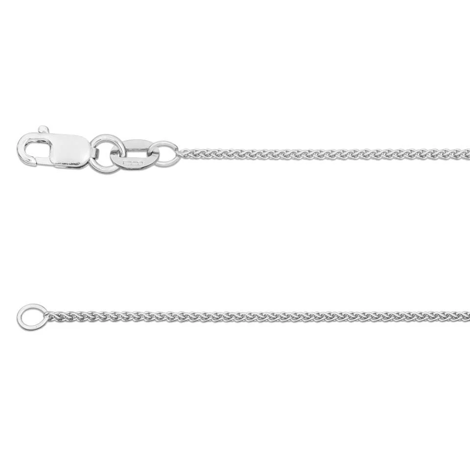 18 Inch 18ct White Gold Spiga Chain - Image 2