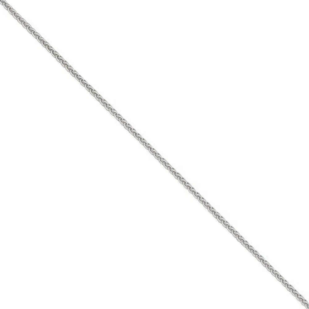 18 Inch 18ct White Gold Spiga Link Chain