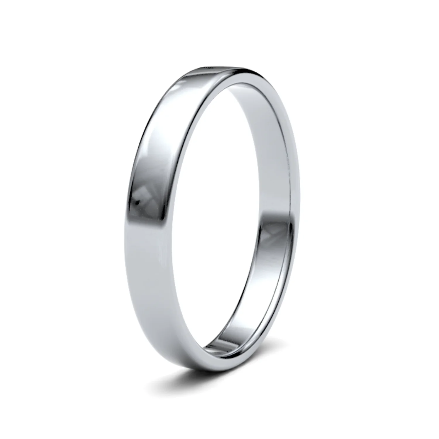 2.5mm Platinum Soft Court Wedding Ring