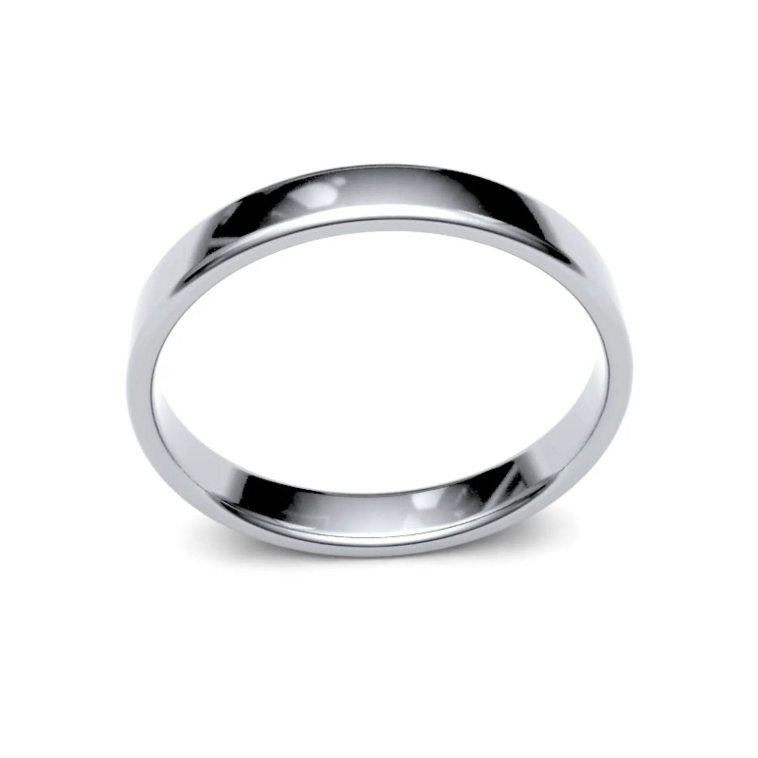 2.5mm Platinum Soft Court Wedding Ring - Image 2