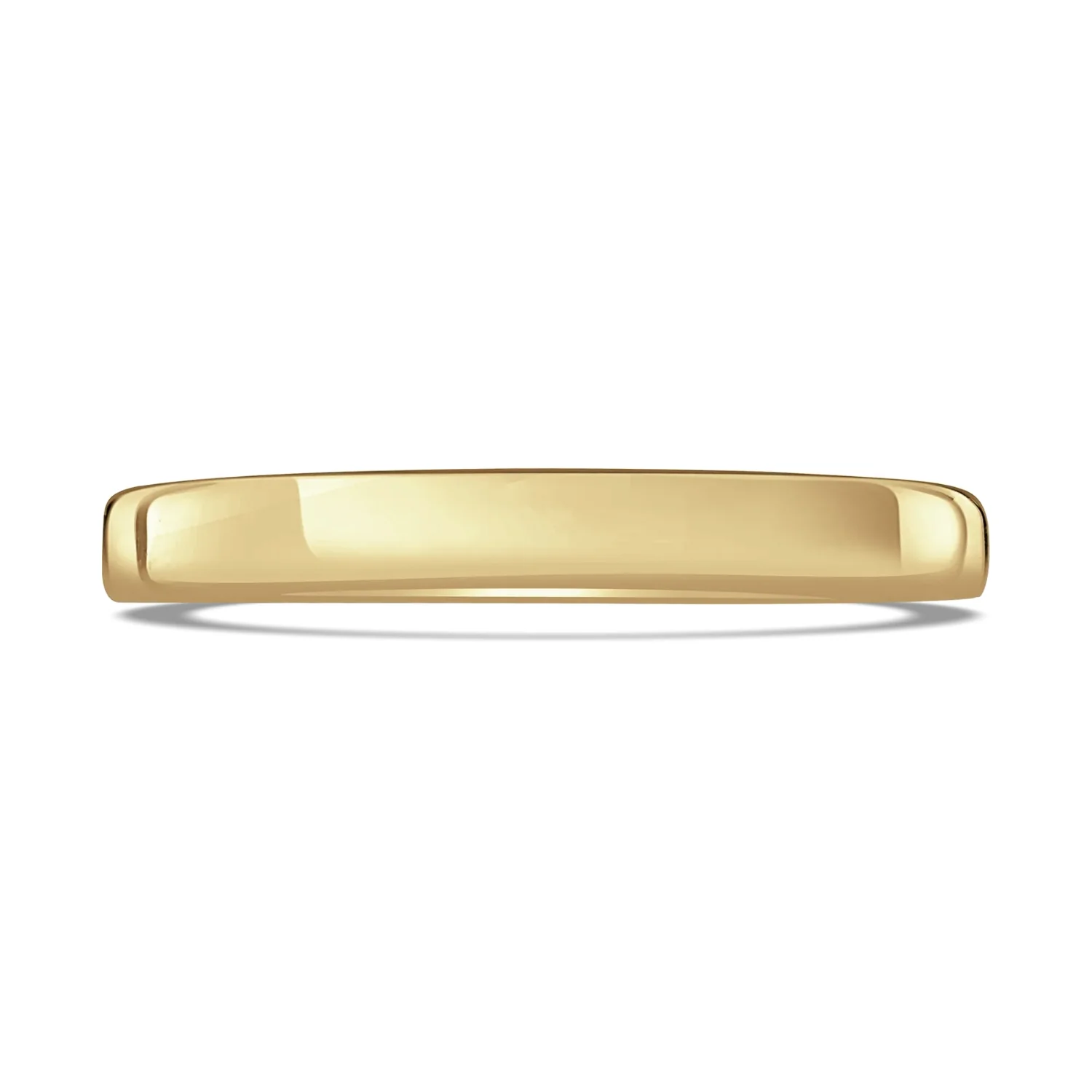 2.5mm Softened Flat Court 18ct Yellow Gold Wedding Ring by Brown & Newirth - Image 2