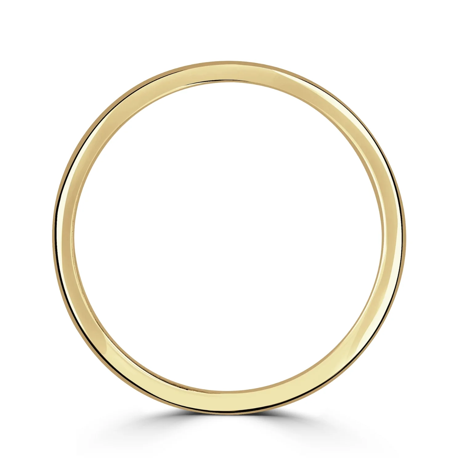 2.5mm Softened Flat Court 18ct Yellow Gold Wedding Ring by Brown & Newirth - Image 3