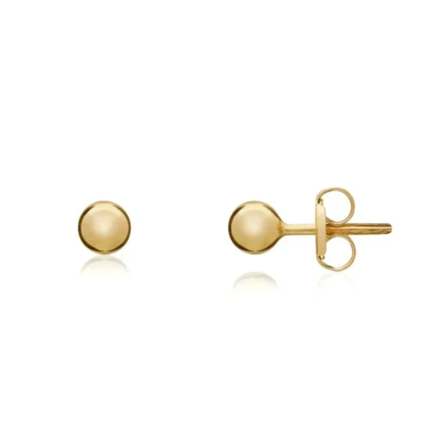 3mm Ball 9ct Yellow Gold Stud Earrings - Image 2