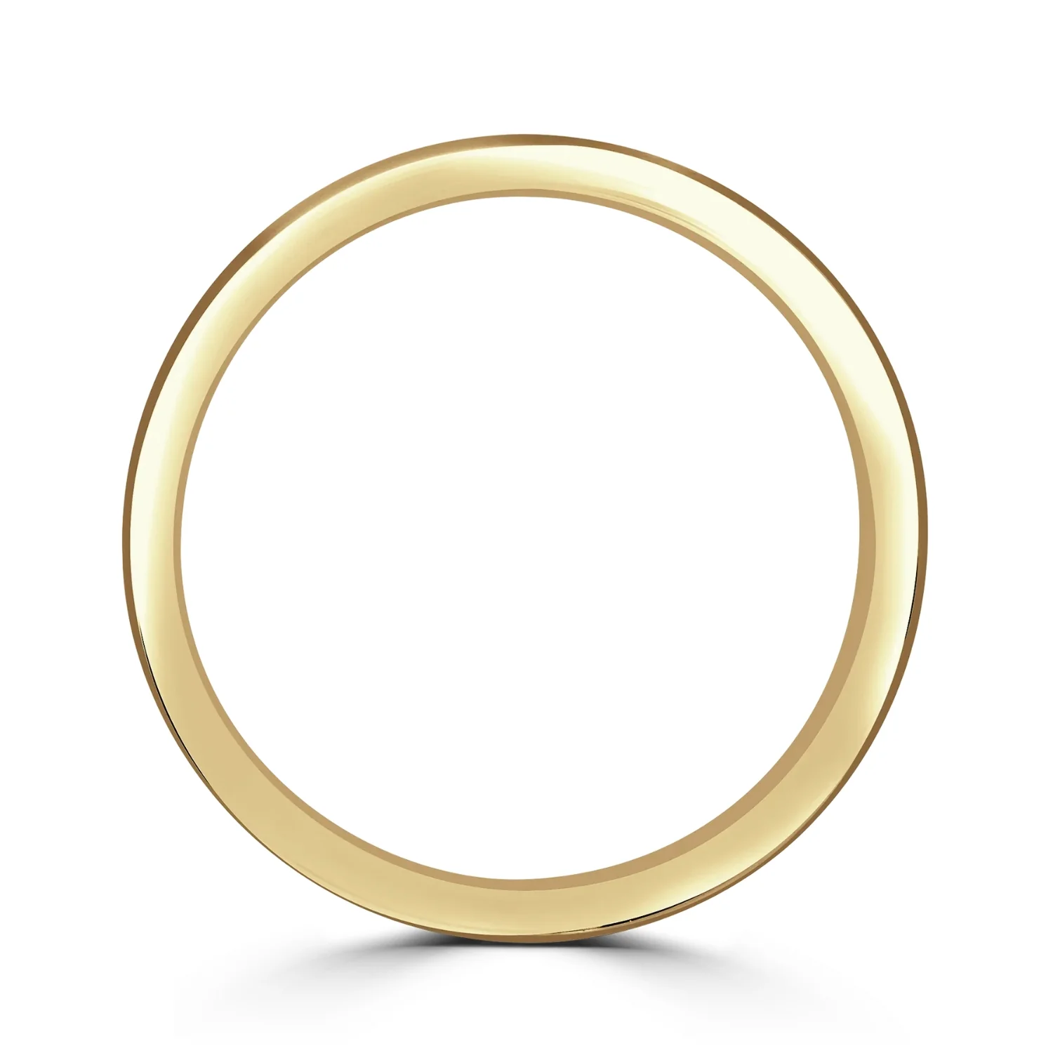 3mm Softened Flat Court 18ct Yellow Gold Wedding Ring by Brown & Newirth - Image 3