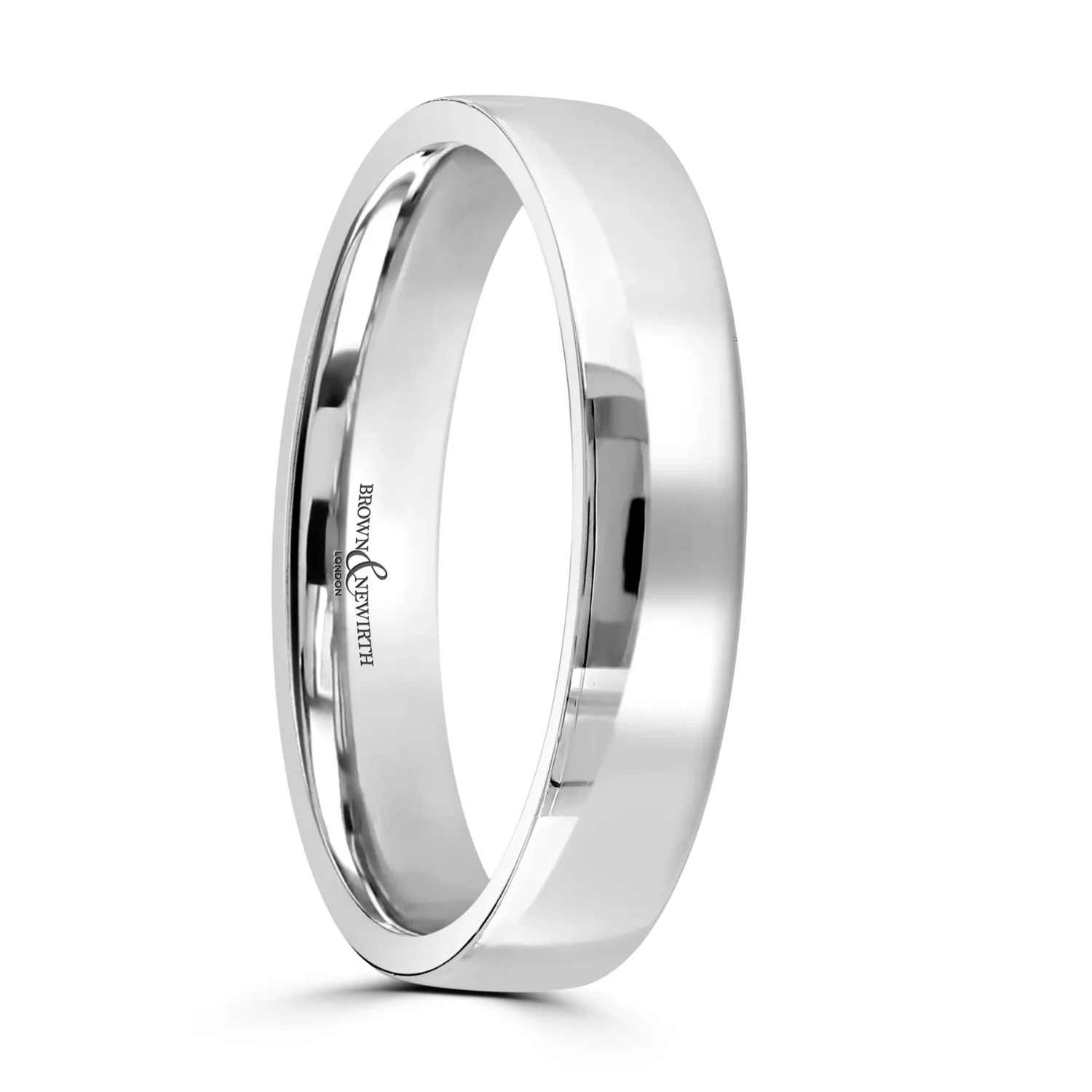 4mm Contemporary Court Palladium 500 Wedding Ring by Brown & Newirth