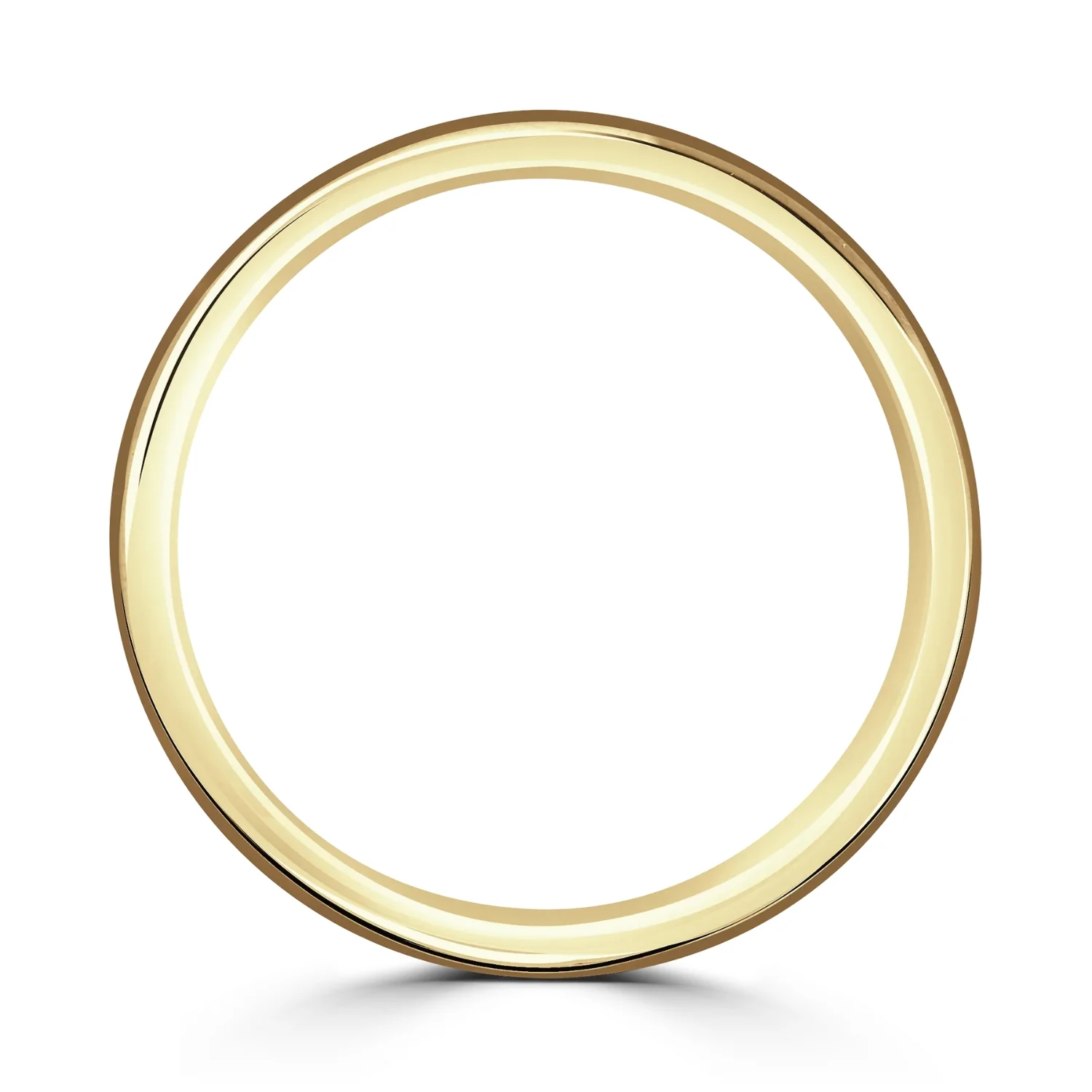 4mm Softened Flat Court 18ct Yellow Gold Wedding Ring by Brown & Newirth - Image 3
