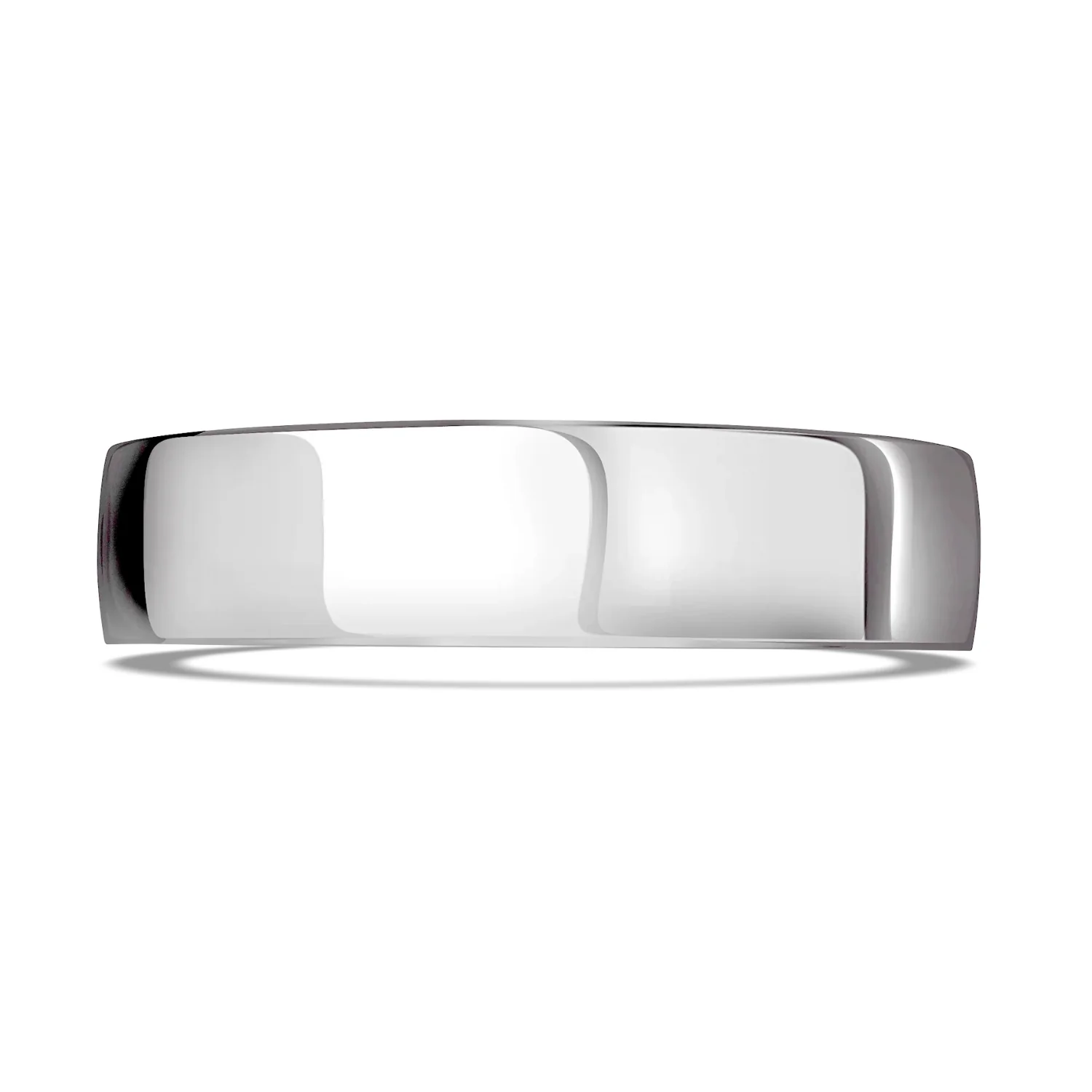 5mm Contemporary Cout 9ct White Gold Wedding Ring by Brown 7 Newirth - Image 2