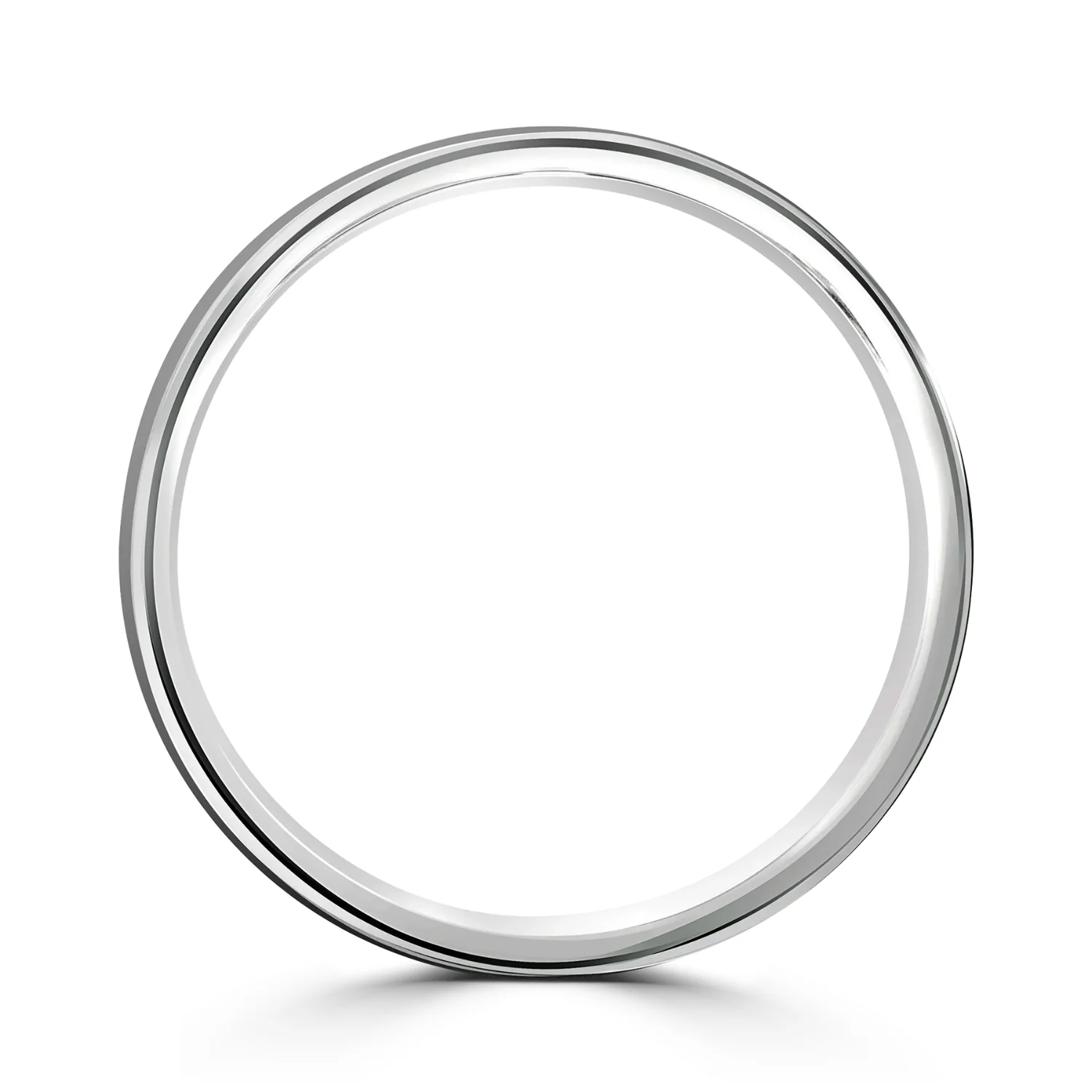 5mm Contemporary Cout 9ct White Gold Wedding Ring by Brown 7 Newirth - Image 3
