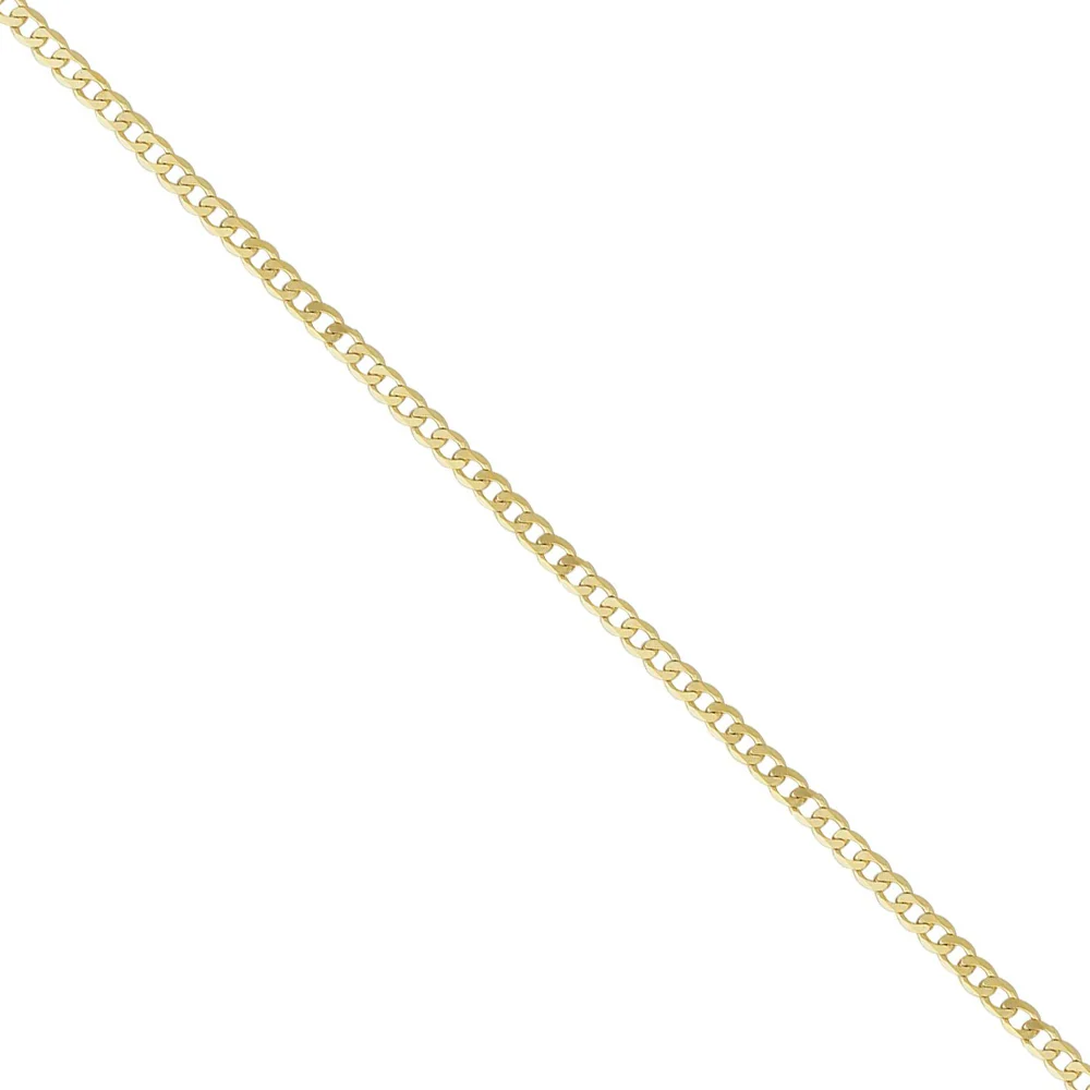 18 Inch 9ct Yellow Gold Metric Curb Chain