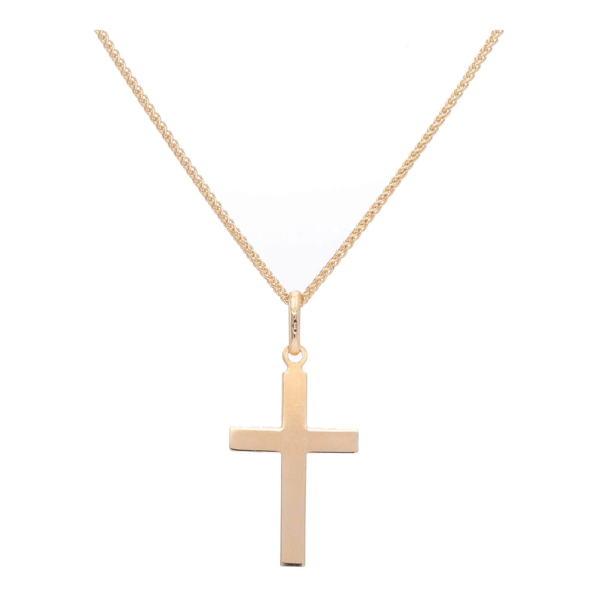 9ct Yellow Gold Cross Pendant - Image 2