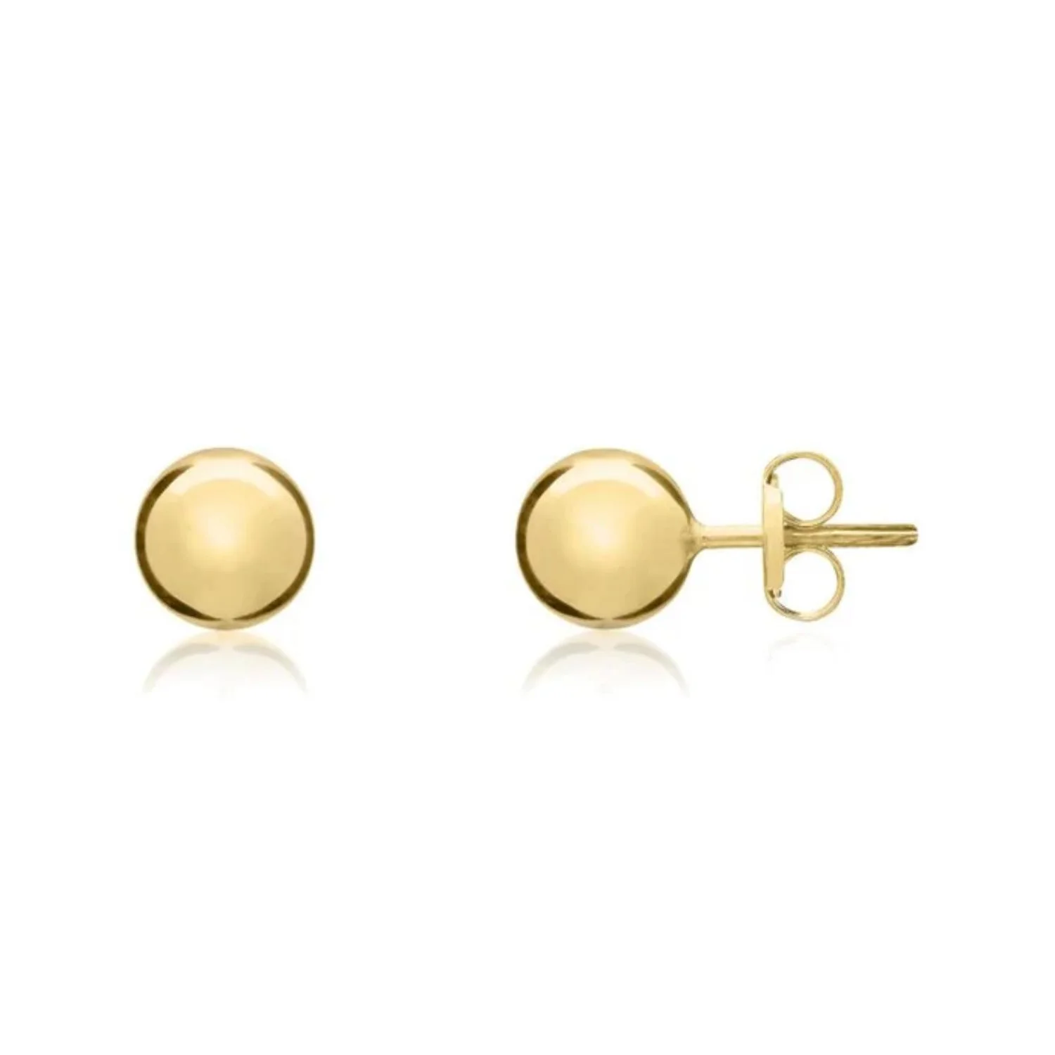 9ct Yellow Gold Polished 4mm Ball Stud Earrings - Image 2