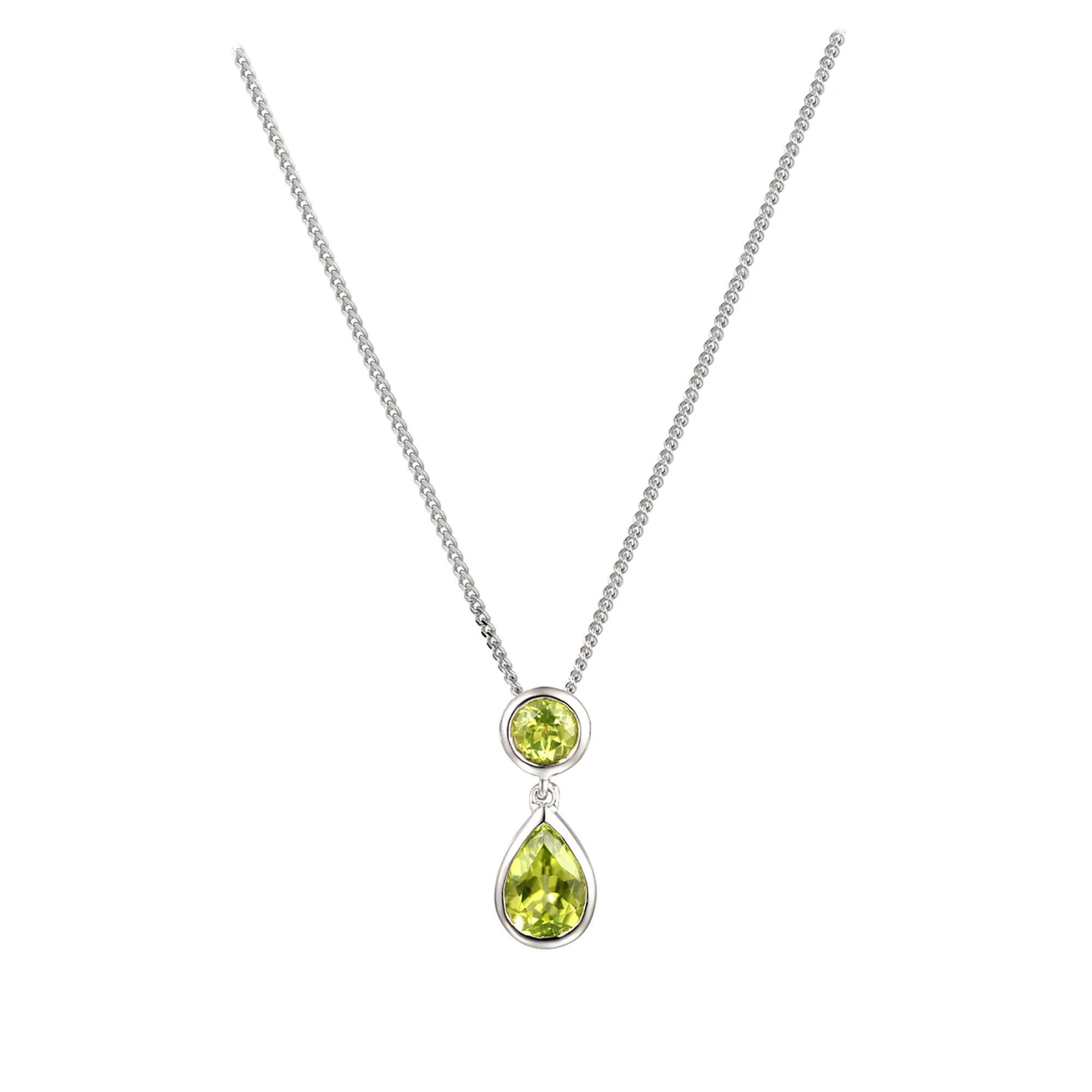 Amore Duo Peridot Drop Pendant