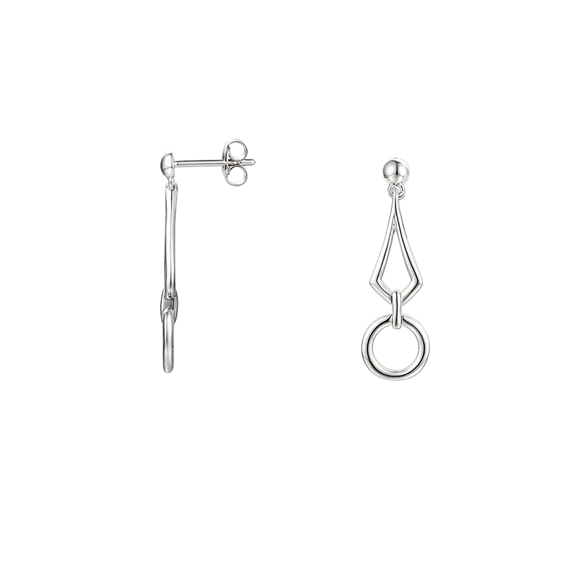 Amore Hoola Hoop Drop Earrings - Image 2