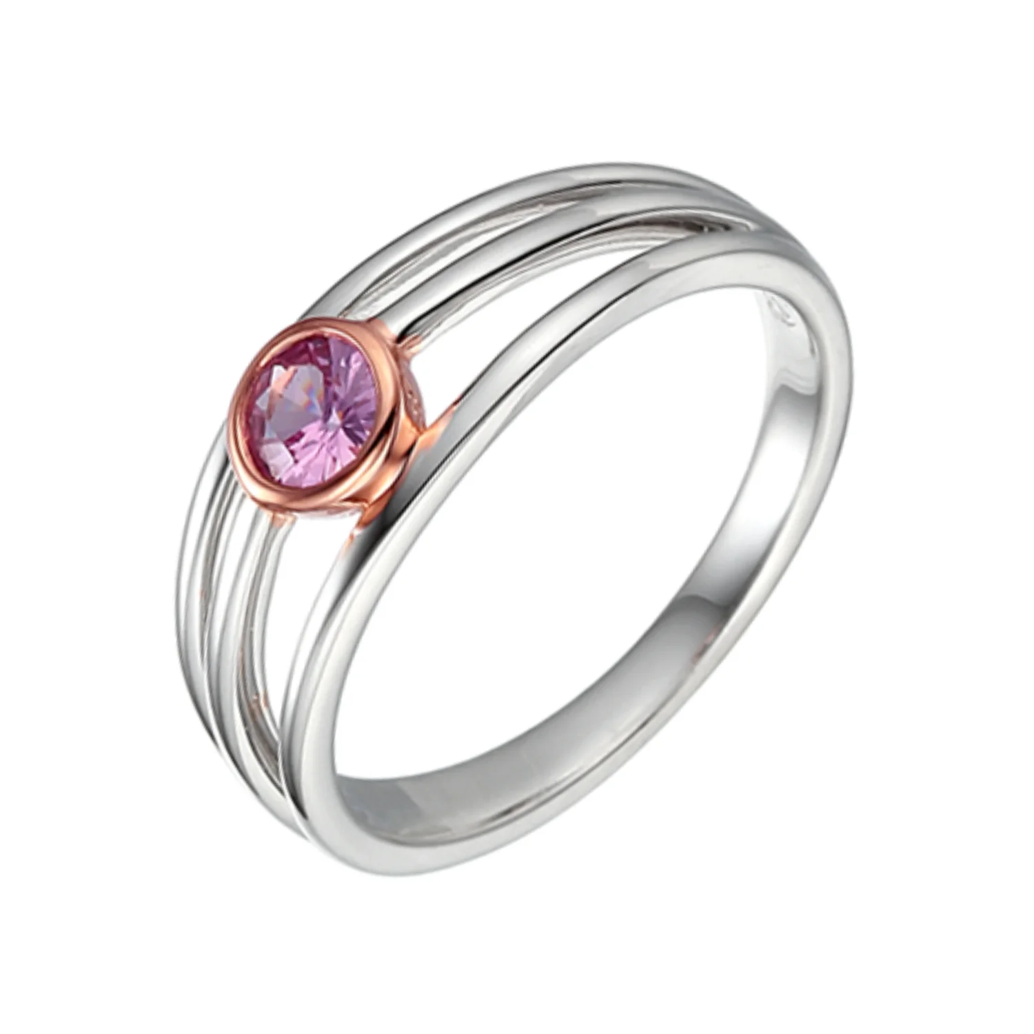 Amore Pink Sapphire 9ct White Gold Ring