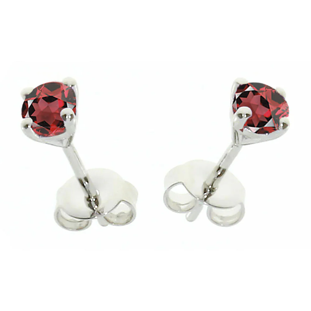 Amore Purity Garnet Stud Earrings