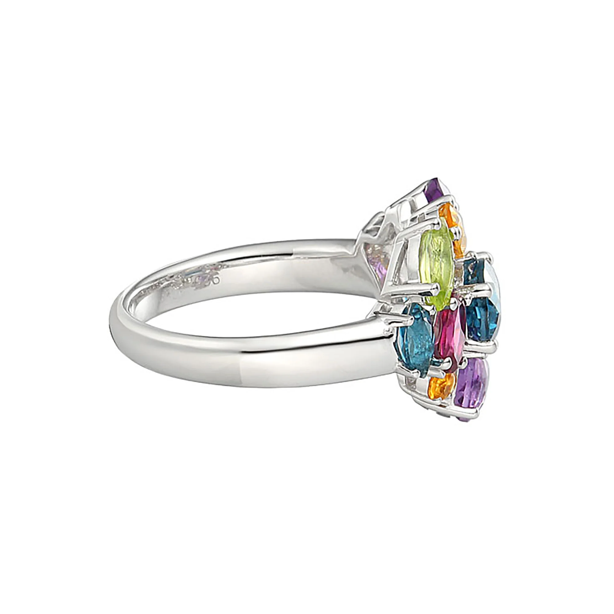 Amore Rainbow Cocktail Silver Ring (N) - Image 2