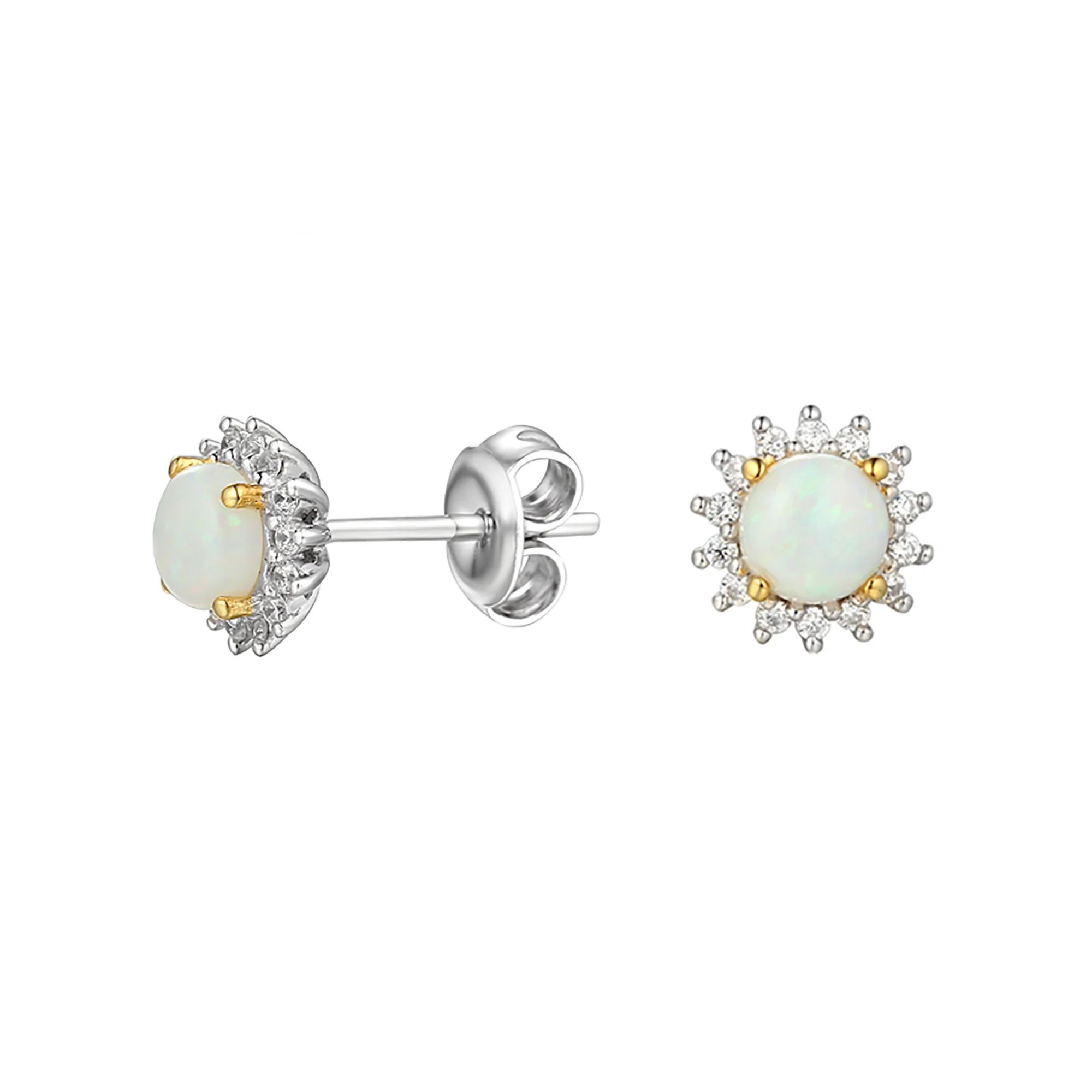 Amore Shimmer Opal Stud Earrings - Image 2