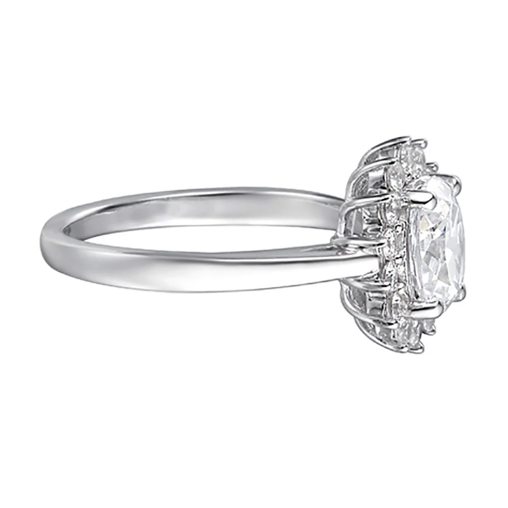 Amore Silver Cubic Zirconia Cluster Ring - Image 2