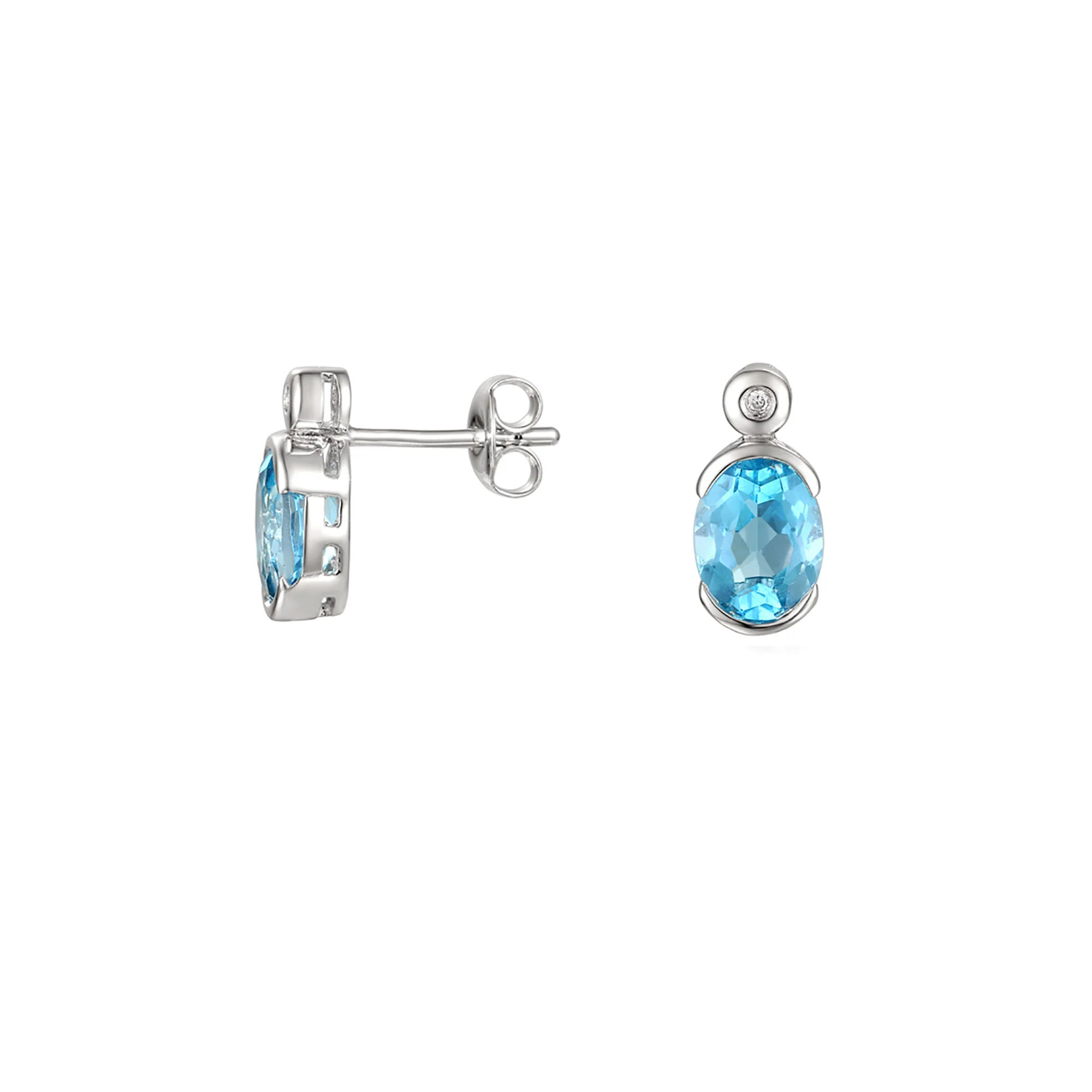 Amore Spicy Blue Topaz Earrings - Image 2