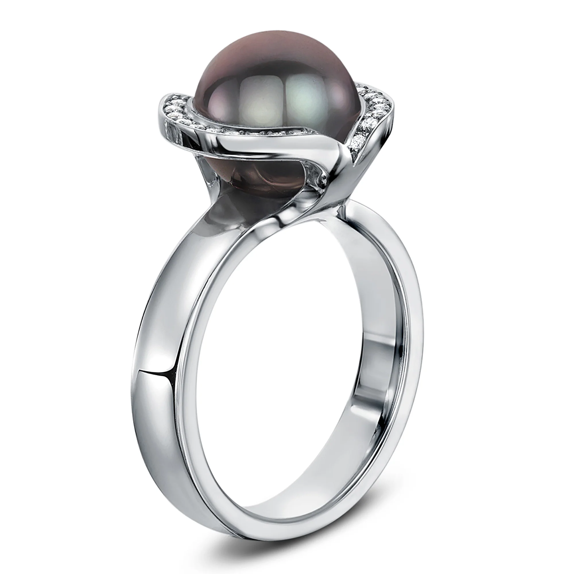 Andrew Geoghegan Celestial Tahitian Pearl 18ct White Gold Ring - Image 2