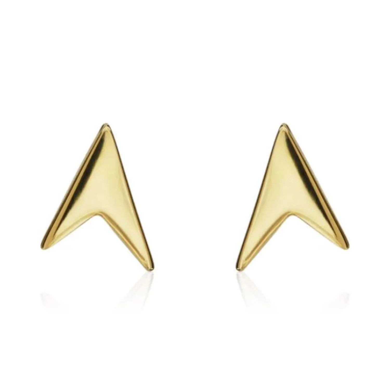 Arrow Shape 9ct Yellow Gold Stud Earrings