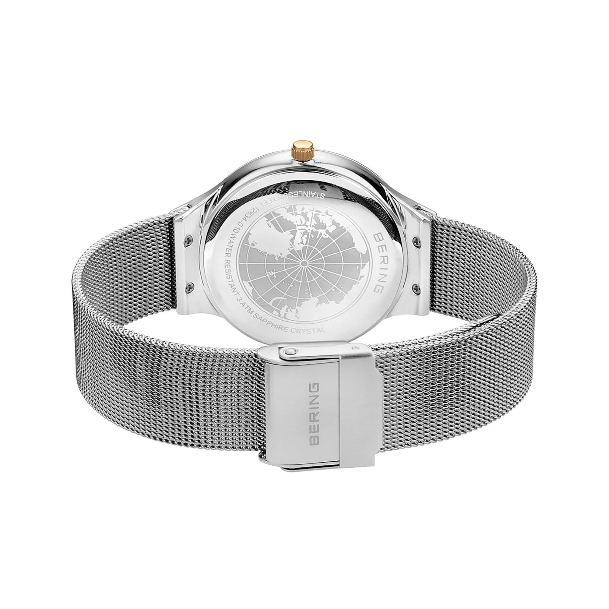 Bering 34mm Steel Mesh Quartz Watch 12934-010 - Image 2