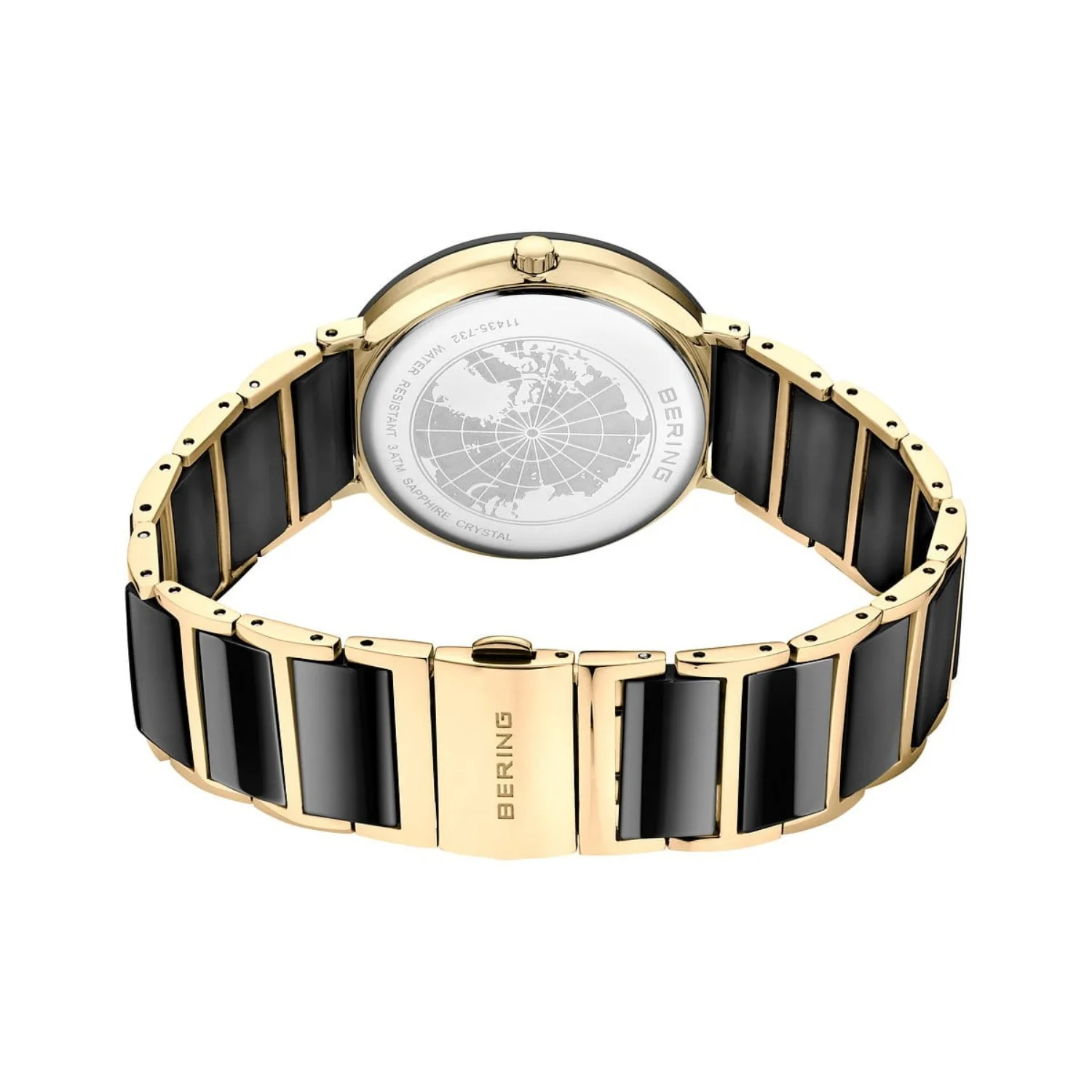 Bering Black Ceramic Gold Plated Quartz Watch 11435-732 - Image 4