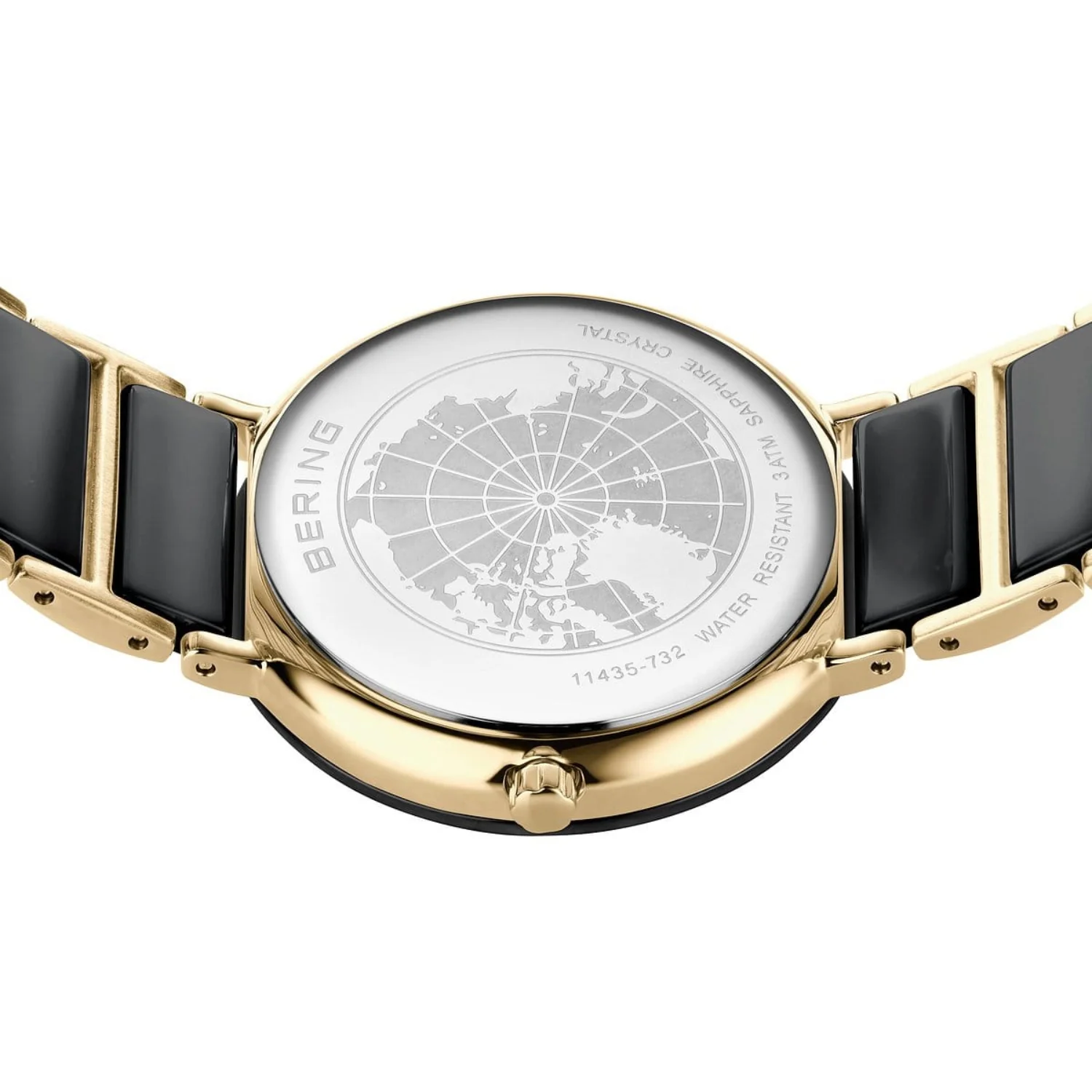 Bering Black Ceramic Gold Plated Quartz Watch 11435-732 - Image 5