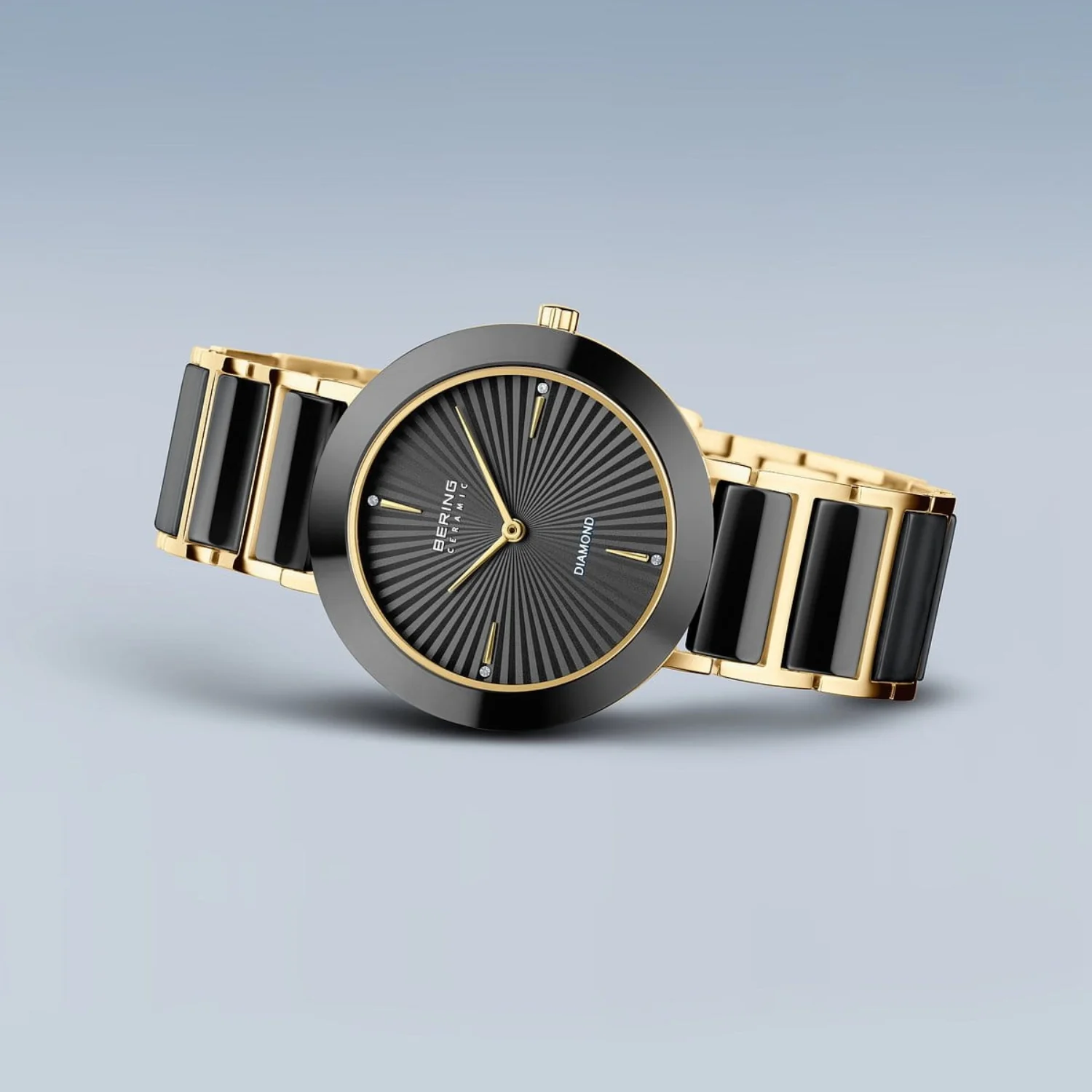 Bering Black Ceramic Gold Plated Quartz Watch 11435-732 - Image 6