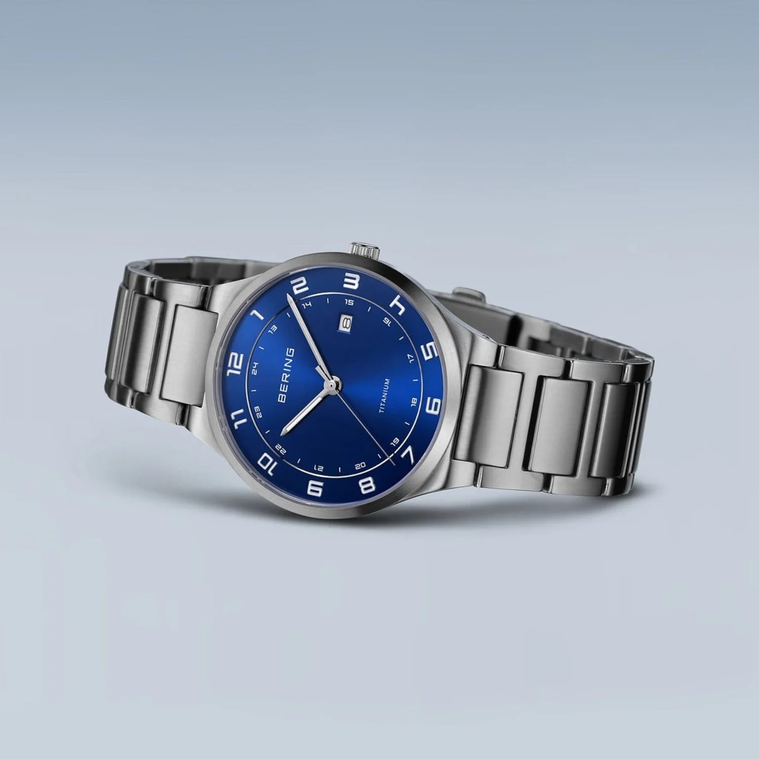 Bering Brushed Titanium Quartz Watch 15139-707 - Image 6