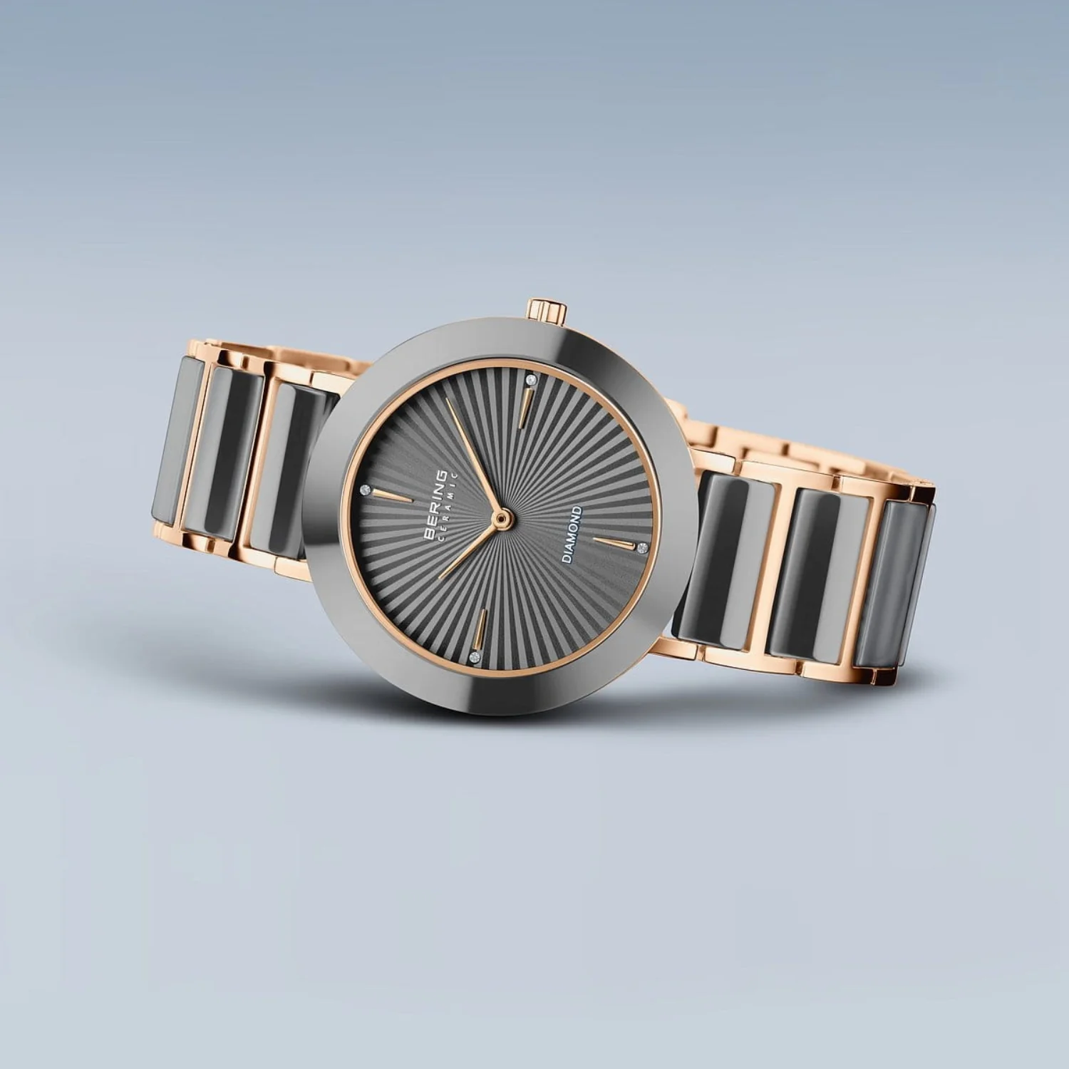 Bering Ceramic Rose Gold Plated Quartz Watch 11435-768 - Image 6