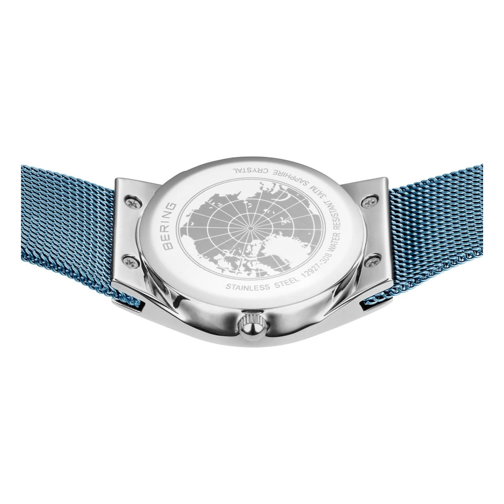 Bering Classic Polished Blue Crystal Quartz Watch 12927-308 - Image 3