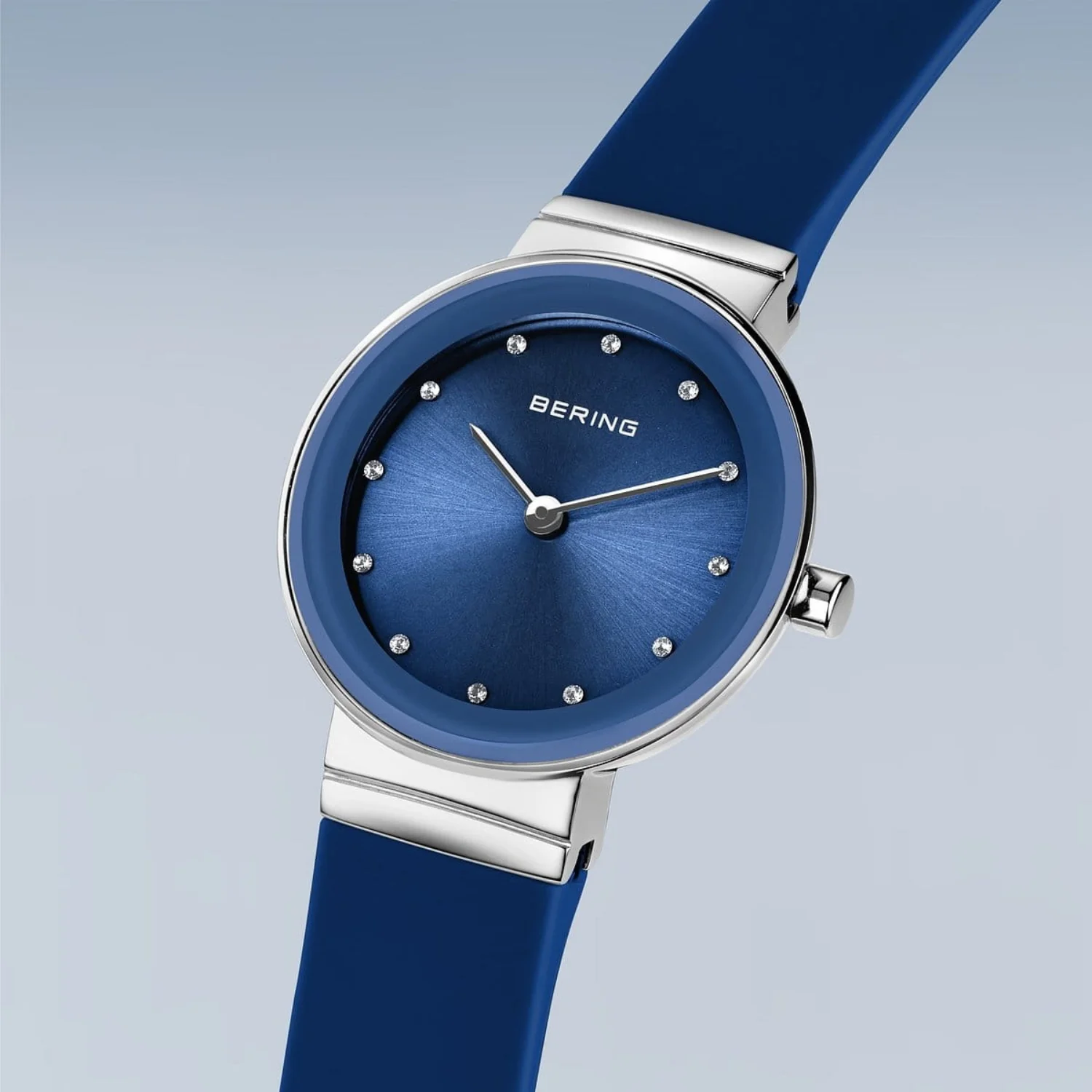 Bering Classic Polished Blue Quartz Watch 10129-707 - Image 2