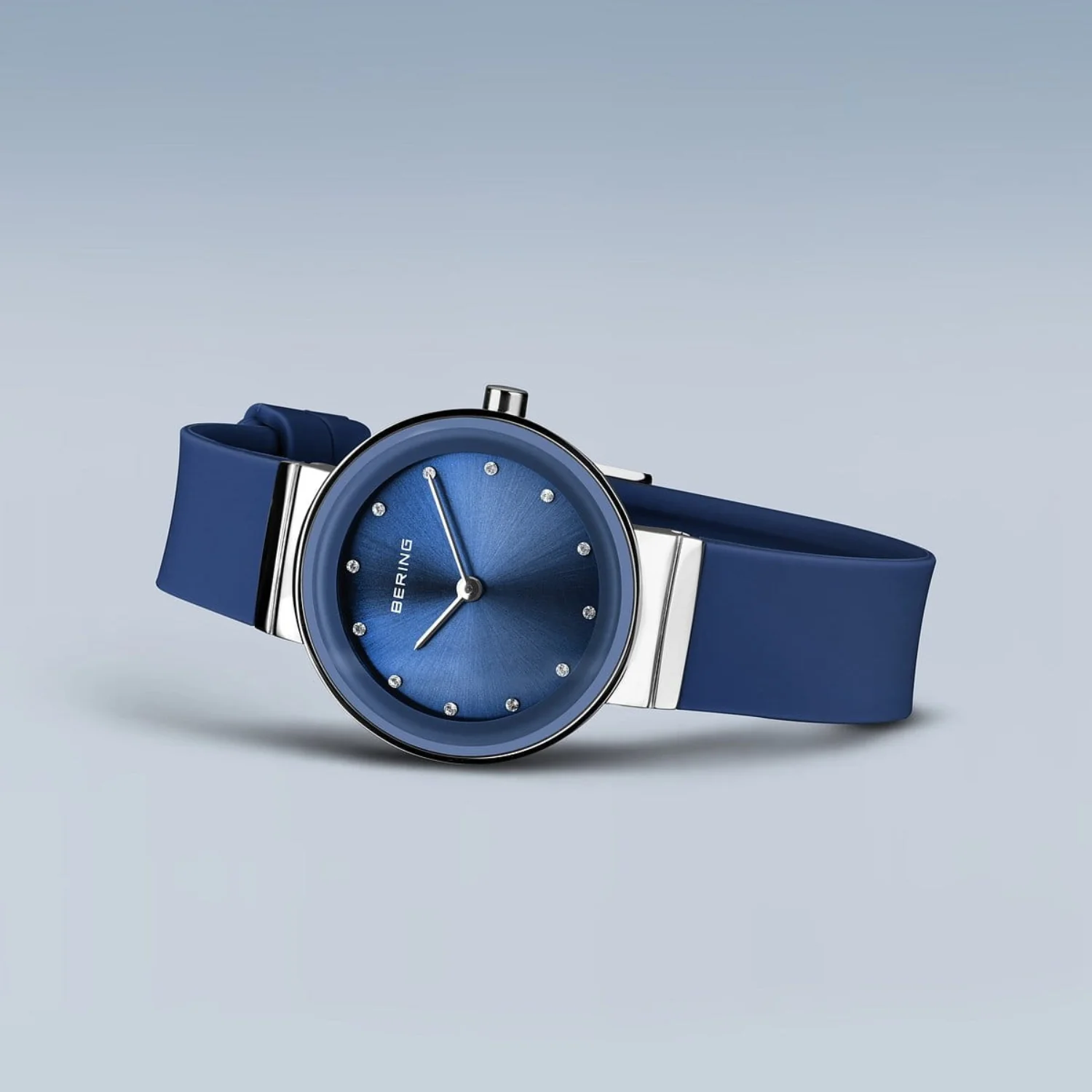 Bering Classic Polished Blue Quartz Watch 10129-707 - Image 4