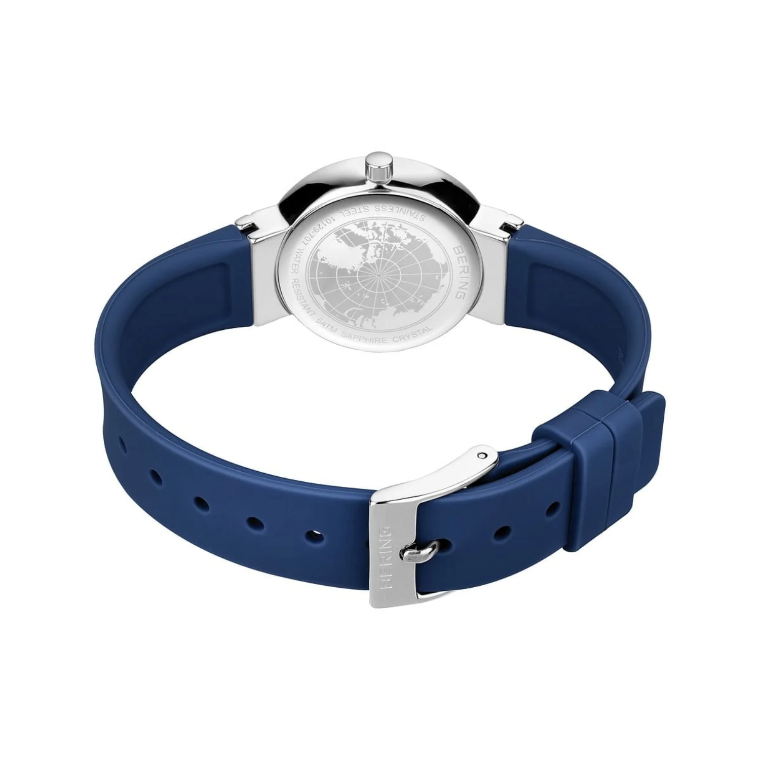 Bering Classic Polished Blue Quartz Watch 10129-707 - Image 5