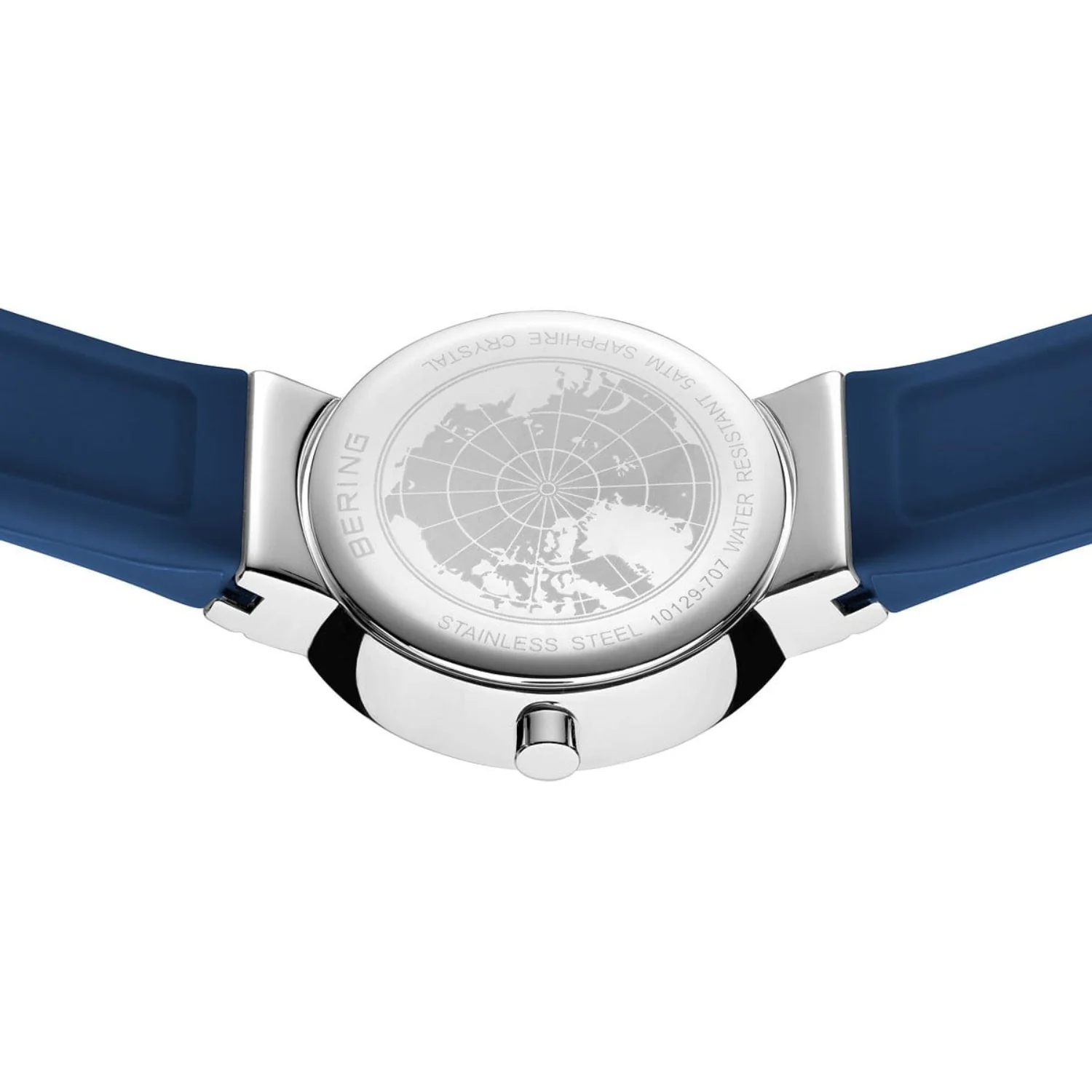Bering Classic Polished Blue Quartz Watch 10129-707 - Image 6