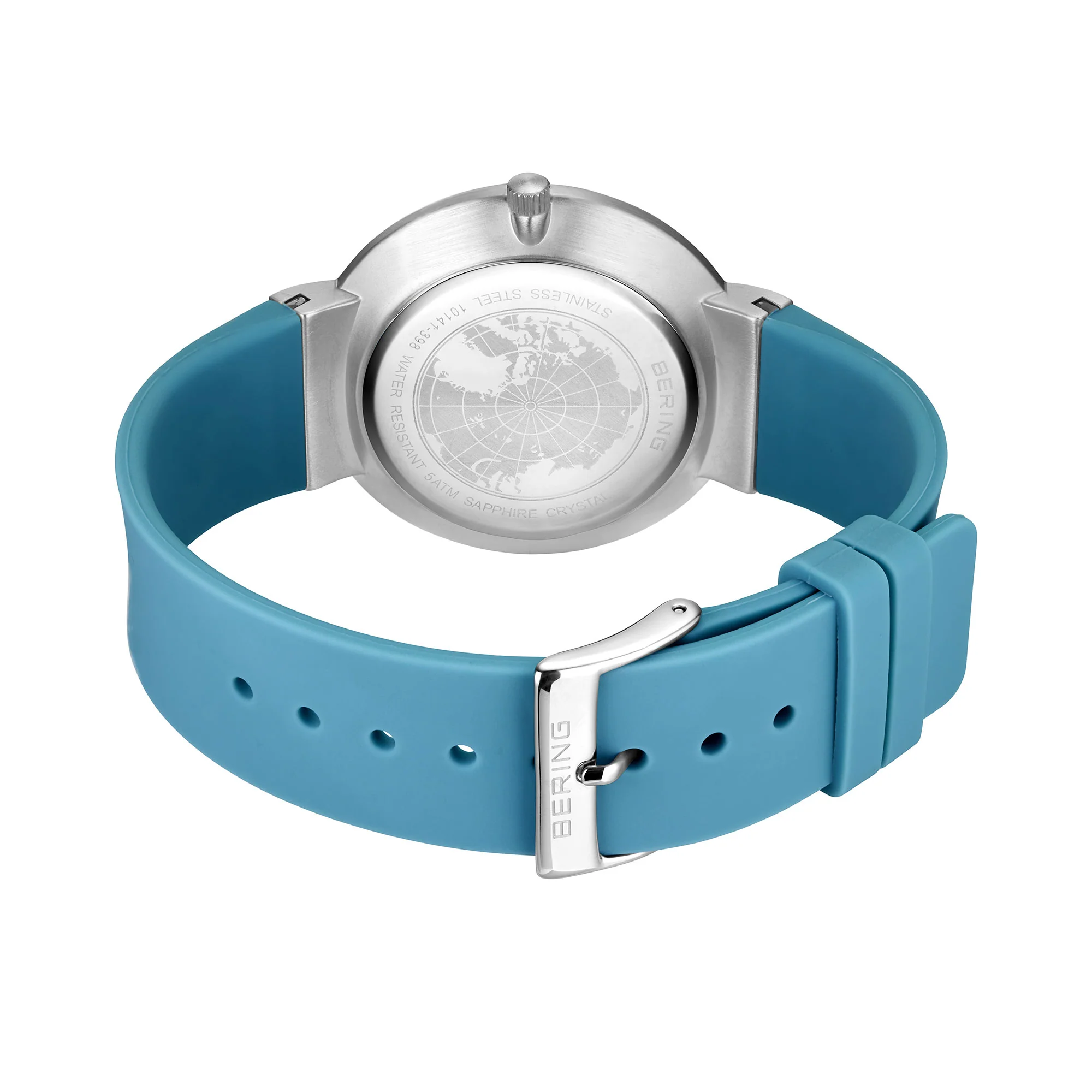 Bering Classic Polished Blue Quartz Watch 10141-398 - Image 4