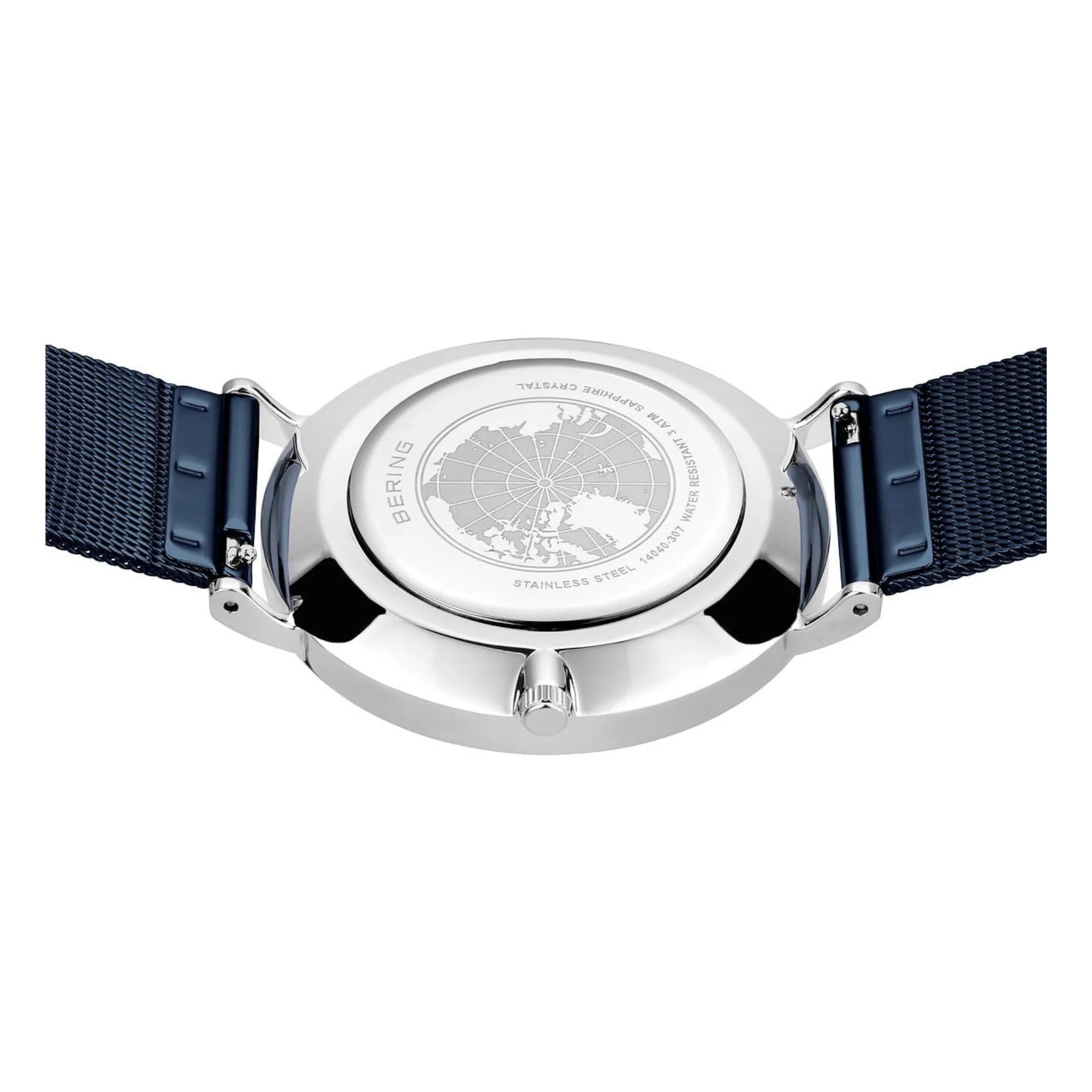 Bering Classic Polished Navy Blue Quartz Watch 14040-307 - Image 3
