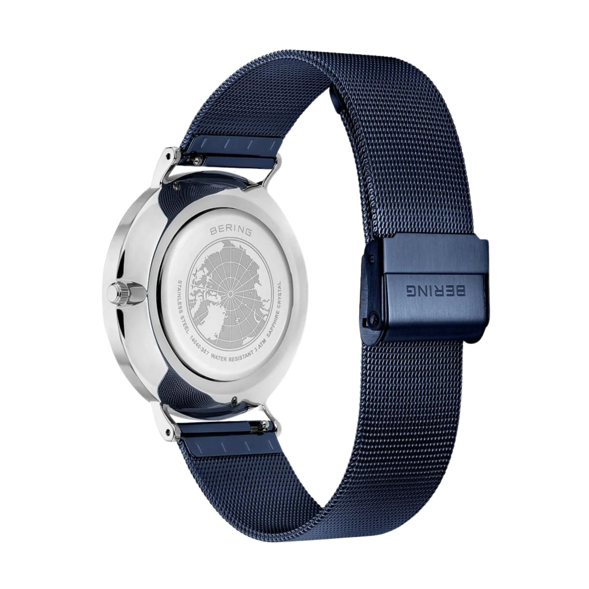 Bering Classic Polished Navy Blue Quartz Watch 14040-307 - Image 4