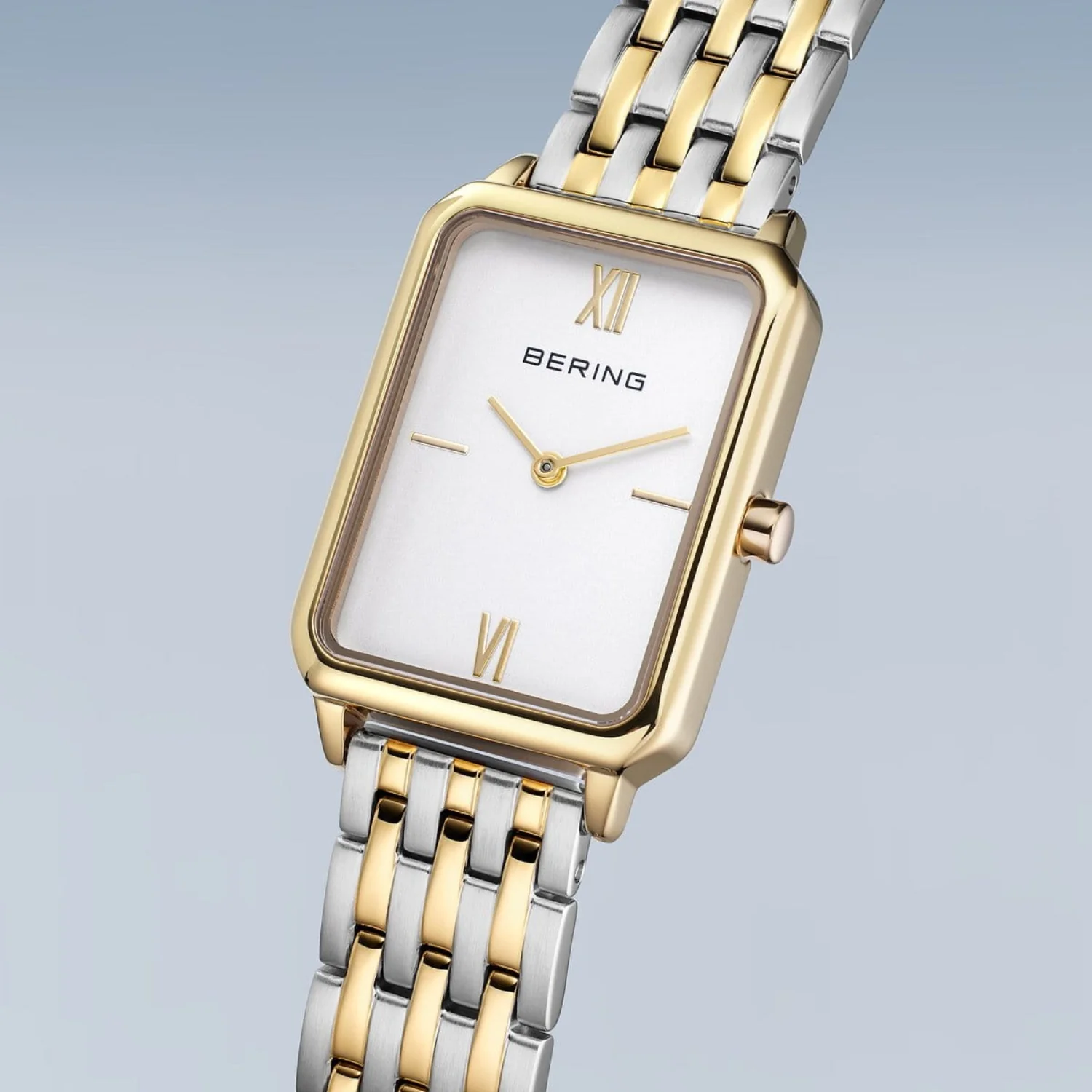 Bering Classic Rectangular Gold Plated Quartz Watch 17423-714 - Image 2