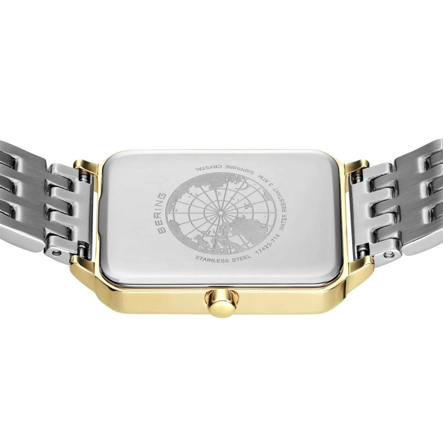 Bering Classic Rectangular Gold Plated Quartz Watch 17423-714 - Image 5