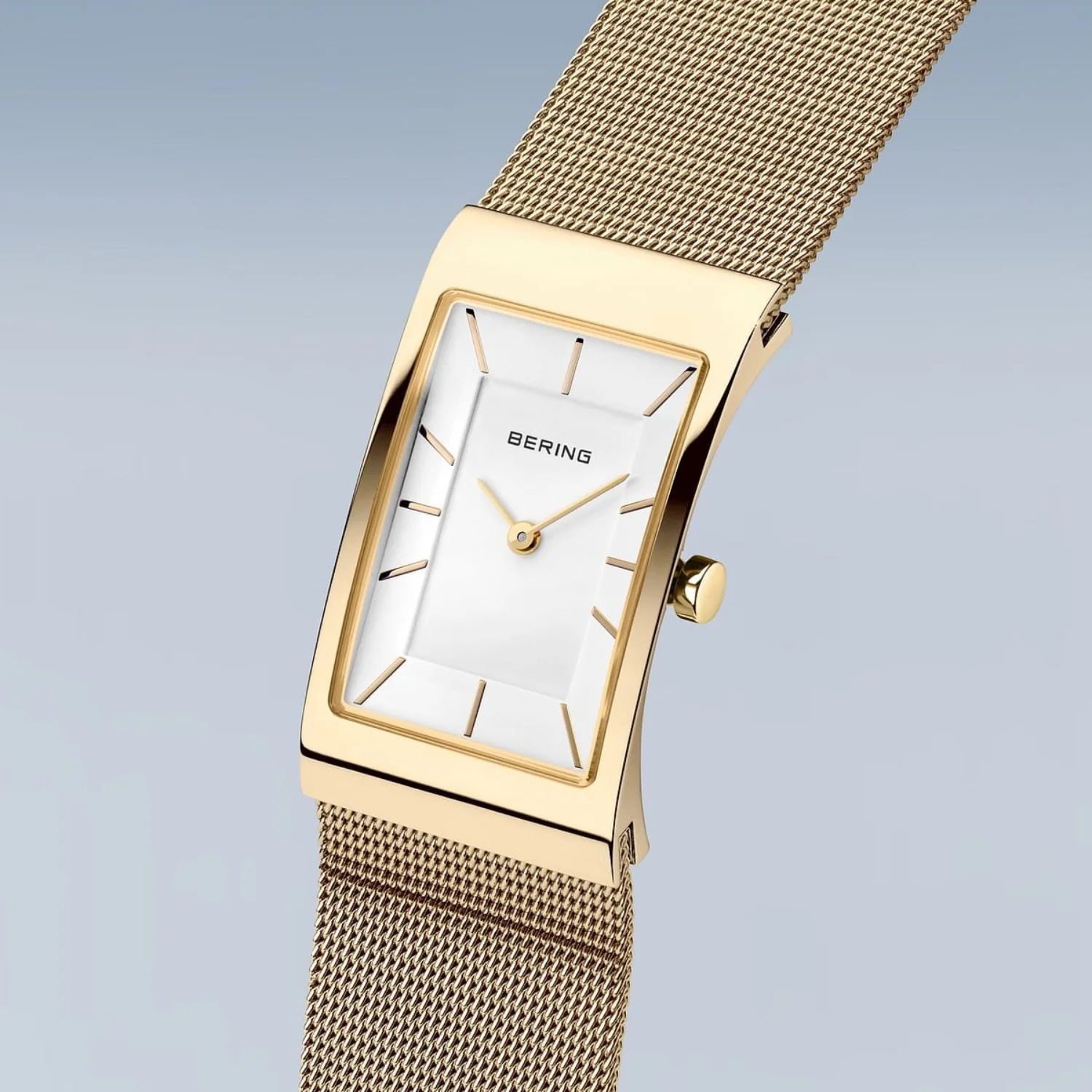 Bering Classic Rectangular Gold Plated Watch 10222-331-S - Image 2