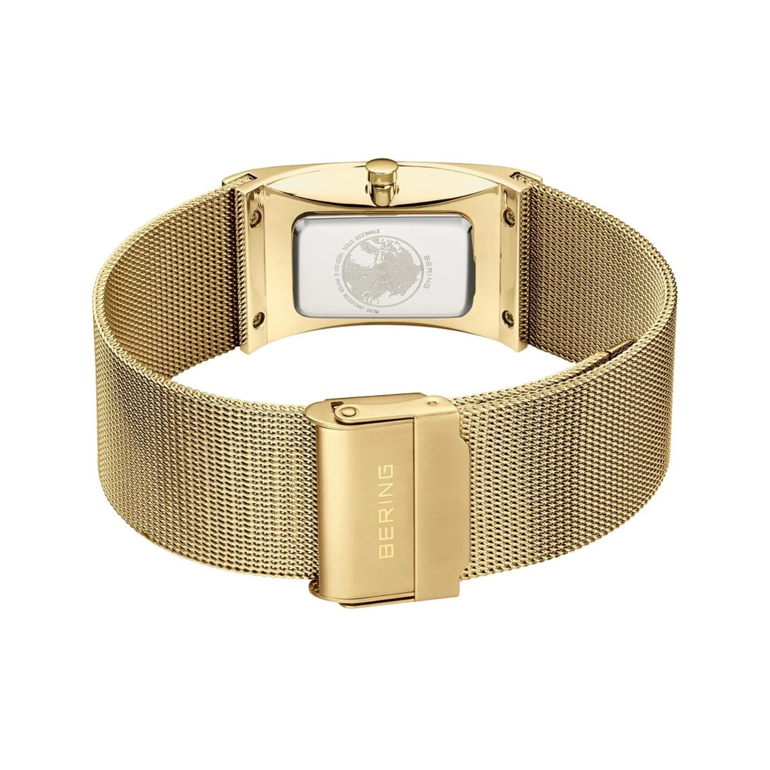 Bering Classic Rectangular Gold Plated Watch 10222-331-S - Image 4