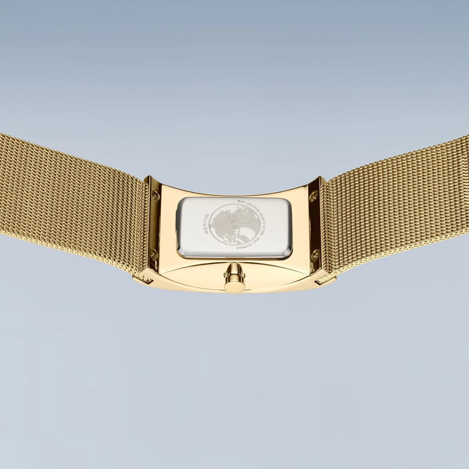 Bering Classic Rectangular Gold Plated Watch 10222-331-S - Image 5