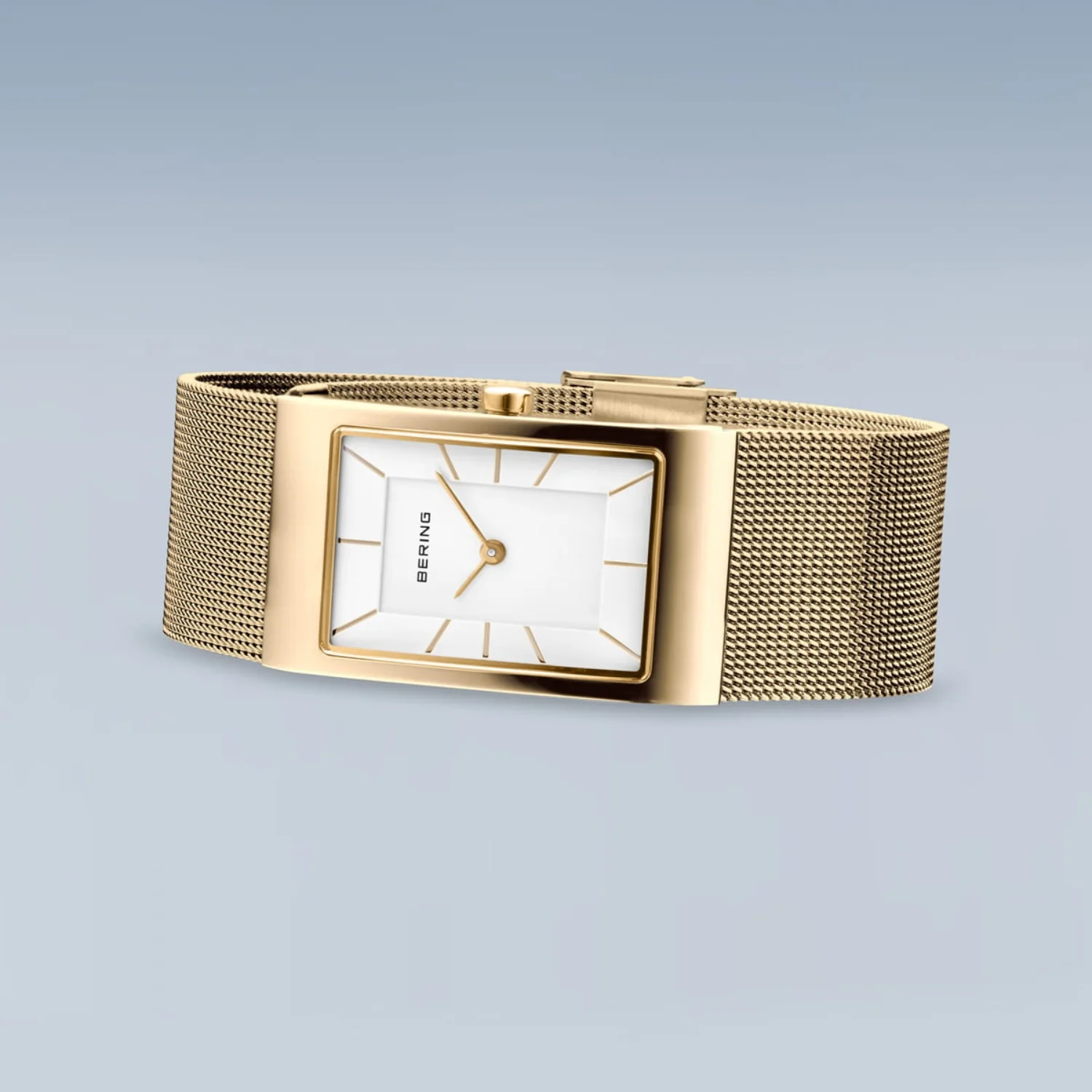 Bering Classic Rectangular Gold Plated Watch 10222-331-S - Image 6