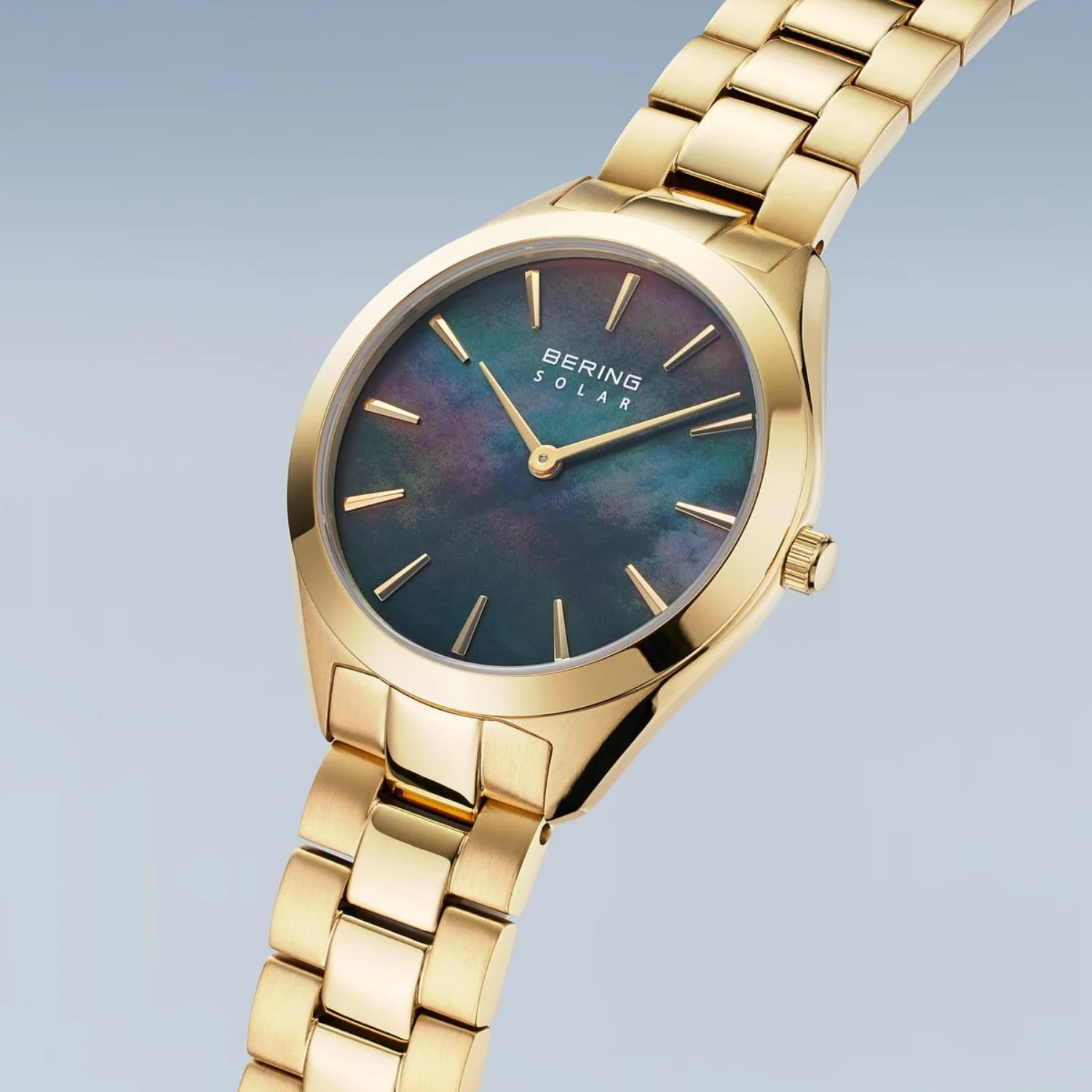 Bering Slim Black Mother of Pearl Solar Watch 17331-732 - Image 2