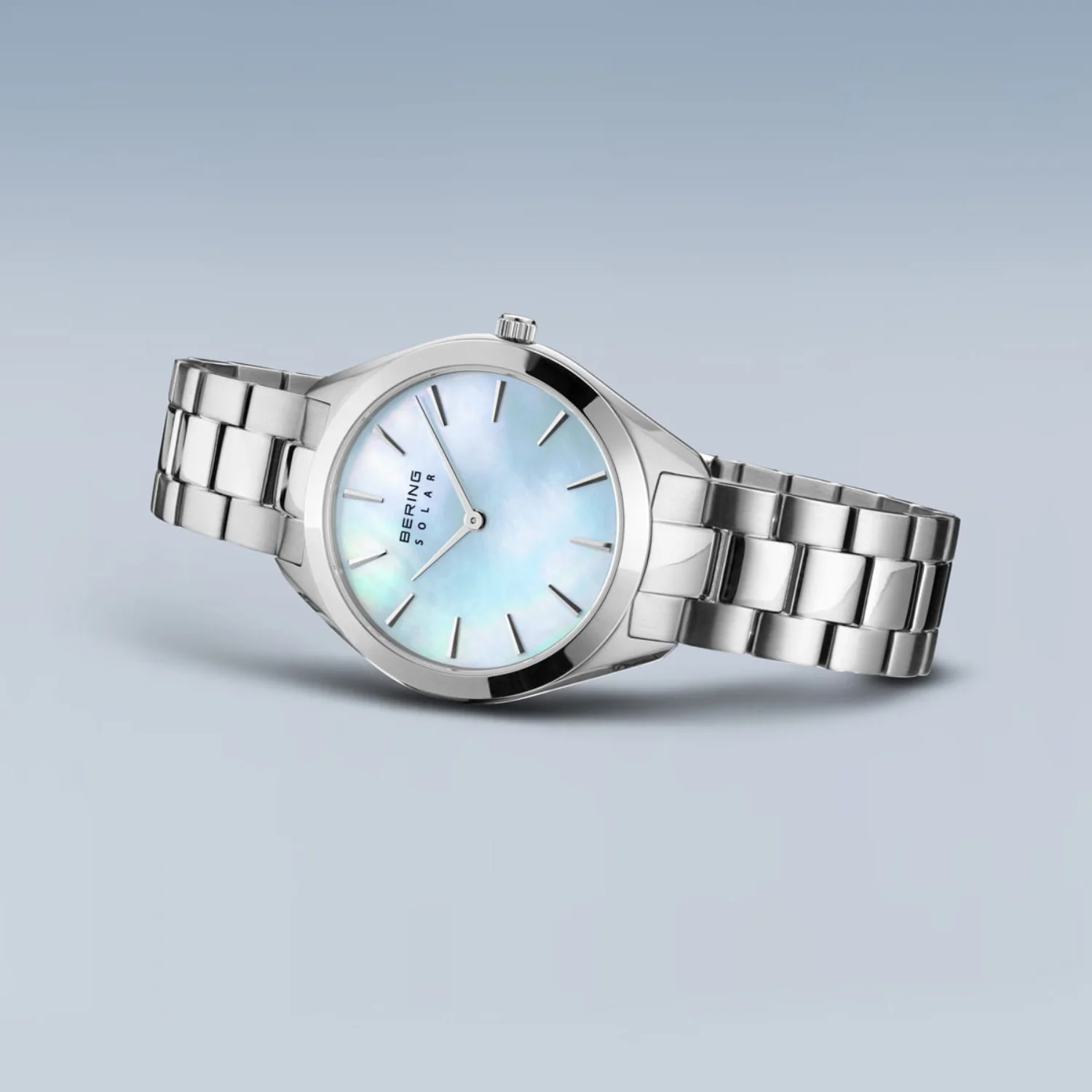 Bering Slim Blue Mother of Pearl Solar Watch 17331-707 - Image 6