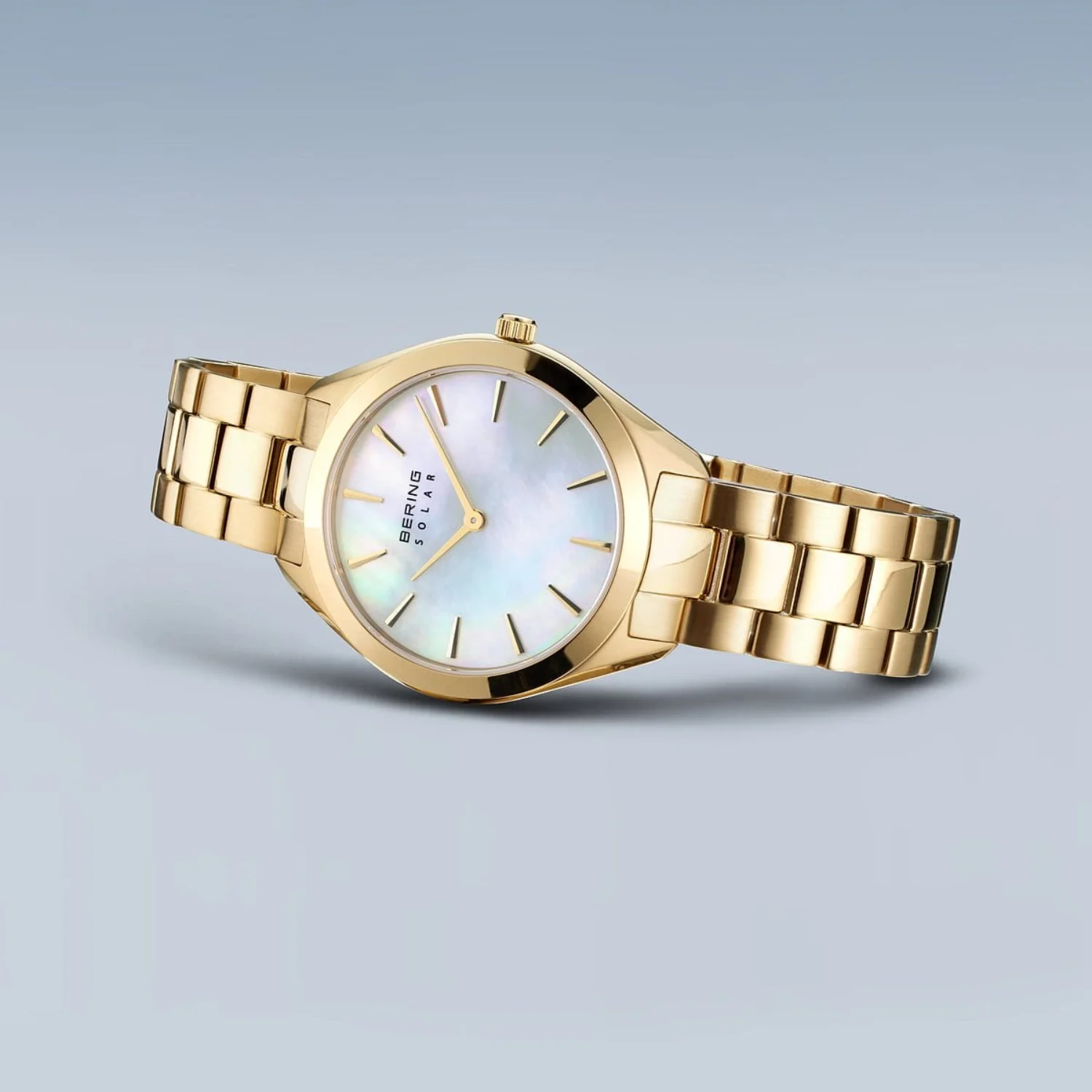 Bering Slim Mother of Pearl Solar Watch 17331-734 - Image 6