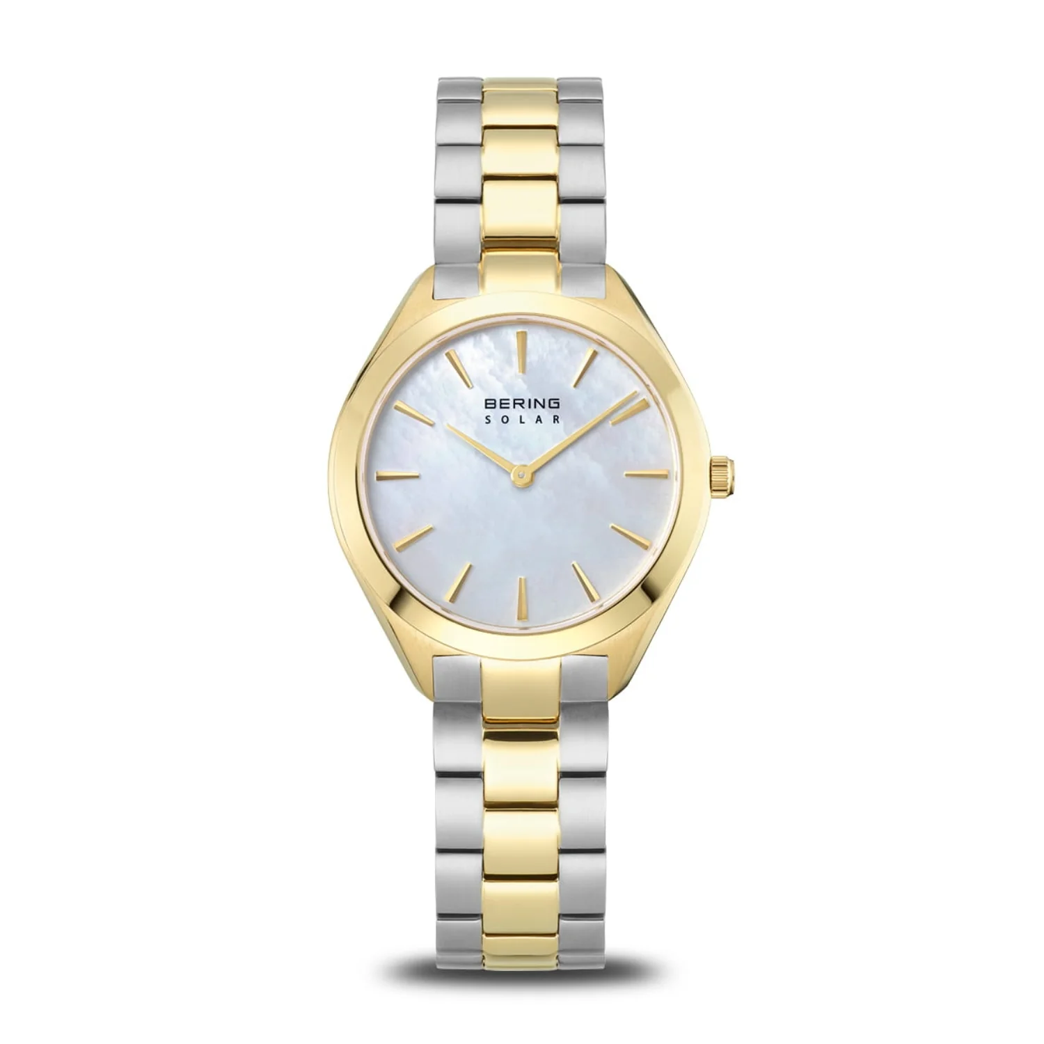 Bering Slim Mother Of Pearl Yellow PVD Solar Watch 17331-710