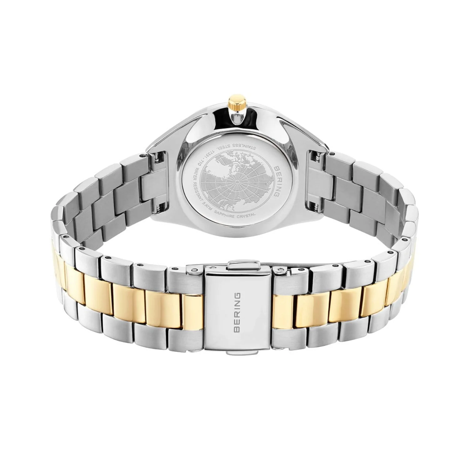 Bering Slim Mother Of Pearl Yellow PVD Solar Watch 17331-710 - Image 5